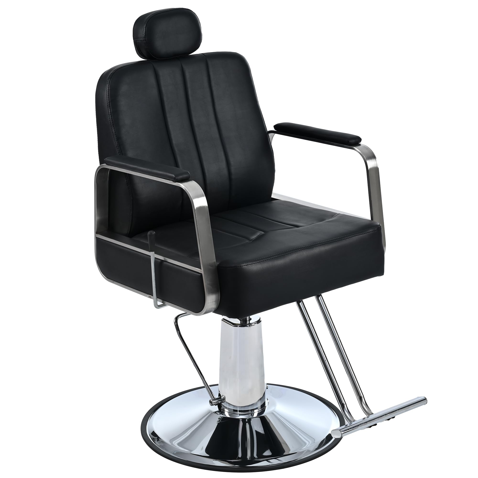 Premium Hydraulic Barber Chair - Heavy Duty Adjustable Salon Chair with 360° Swivel for Hair Stylists, Tattoo & Shampoo Services - Ideal for Professional Salons & Home Barber Studios