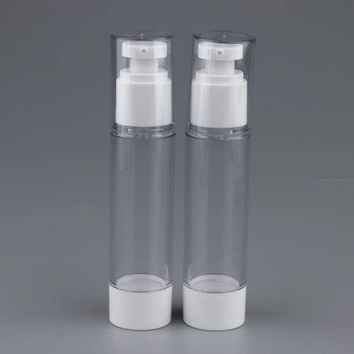 Original Mart Airless Vacuum Pump Travel Bottles (2-Pack, 100ml) - Leakproof Refillable Cosmetic Containers for Cream, Foundation & Moisturizers | Perfect for Makeup, Skincare & Toiletries Travel Kit | TSA Approved for Carry-On