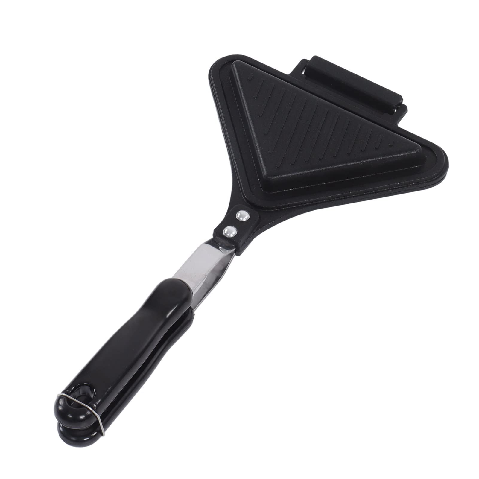 Non-Stick Double Sided Frying Pan - Aluminum Alloy Breakfast Grill Pan for Waffles, Panini & Sandwiches | Perfect for Home Kitchen, Camping & Outdoor Cooking (Triangular Twill Design)