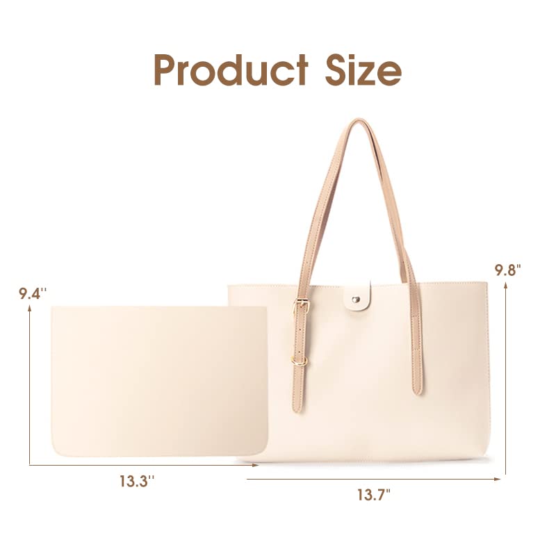 Omnpak Vegan Leather Handbags for Women - Stylish Tote Purse with Inner Sleeve | Perfect for Work, Travel & Everyday Use
