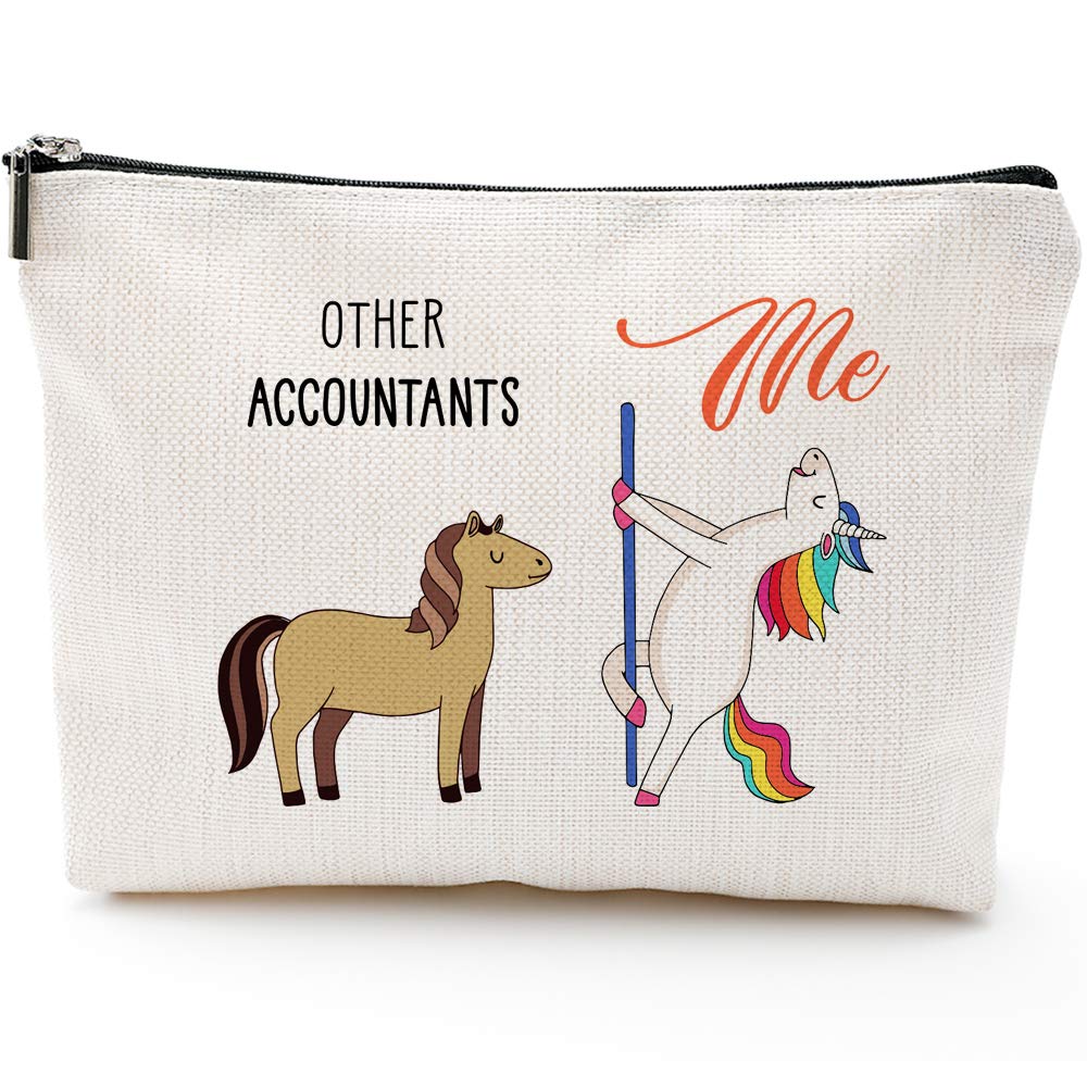 Funny Accountant Gifts for Women - Cute Accountant Makeup Bag & Office Pouch - Perfect Birthday & Appreciation Gifts for Accountants - Great for Work, Travel & Daily Use
