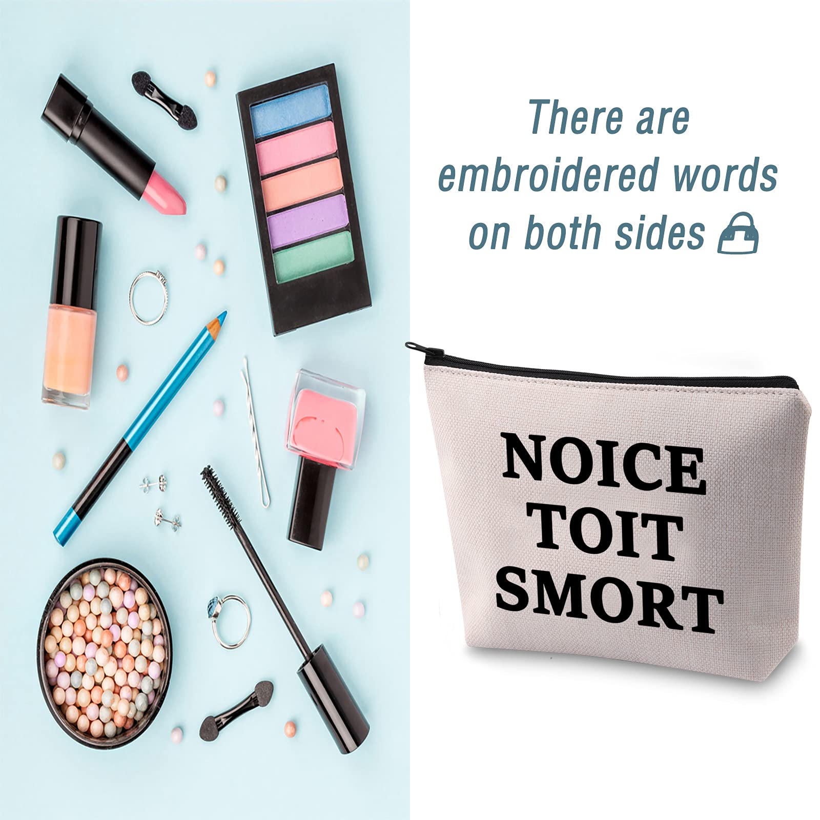 Funny Brooklyn Nine-Nine Lovers Gift - Noice Toit Smort Makeup Bag for Jake Peralta Fans | Perfect for Cosmetics, Travel & TV Show Enthusiasts