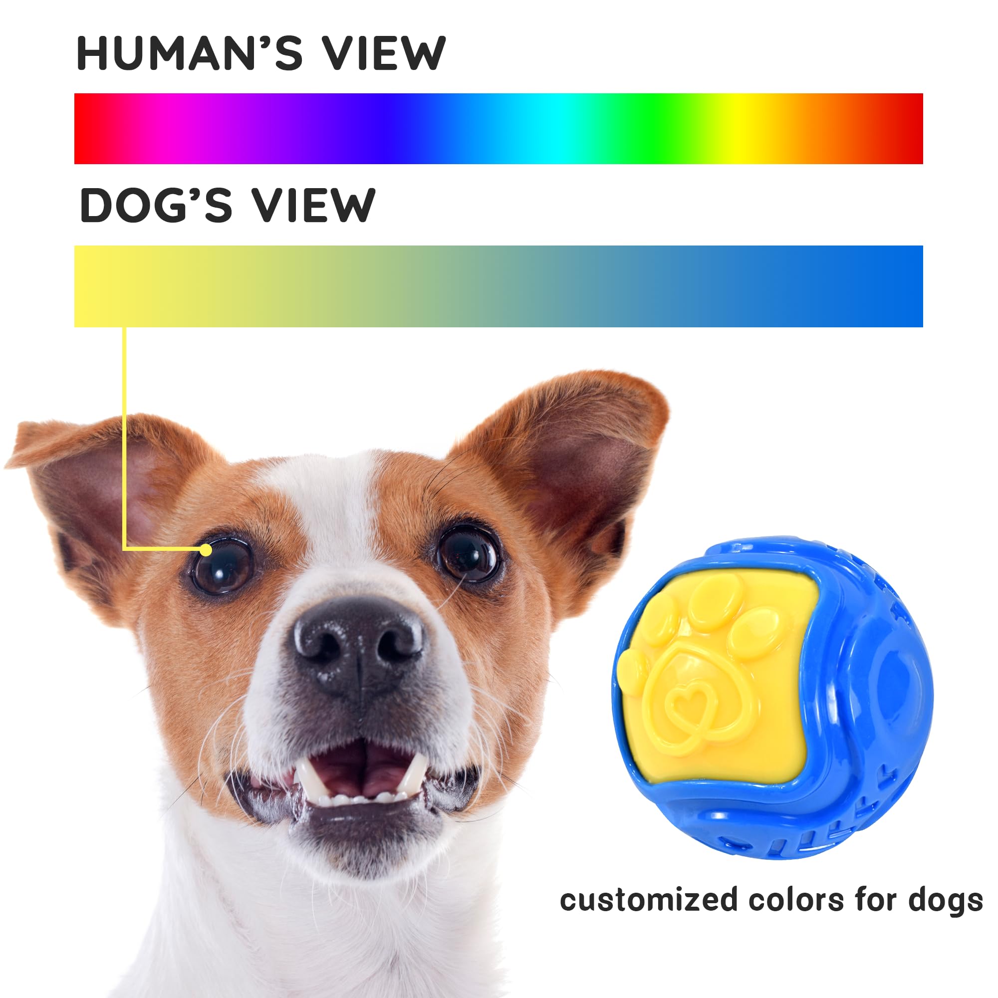 Durable Squeaky Dog Balls - 3 Inch Interactive Chew Toy for Aggressive Chewers | Puppy Ball Toys for Anxiety Relief & Teeth Cleaning | BPA Free Non-Toxic Dog Toys for Large & Small Breeds | Perfect for Fetch, Training & Indoor/Outdoor Play