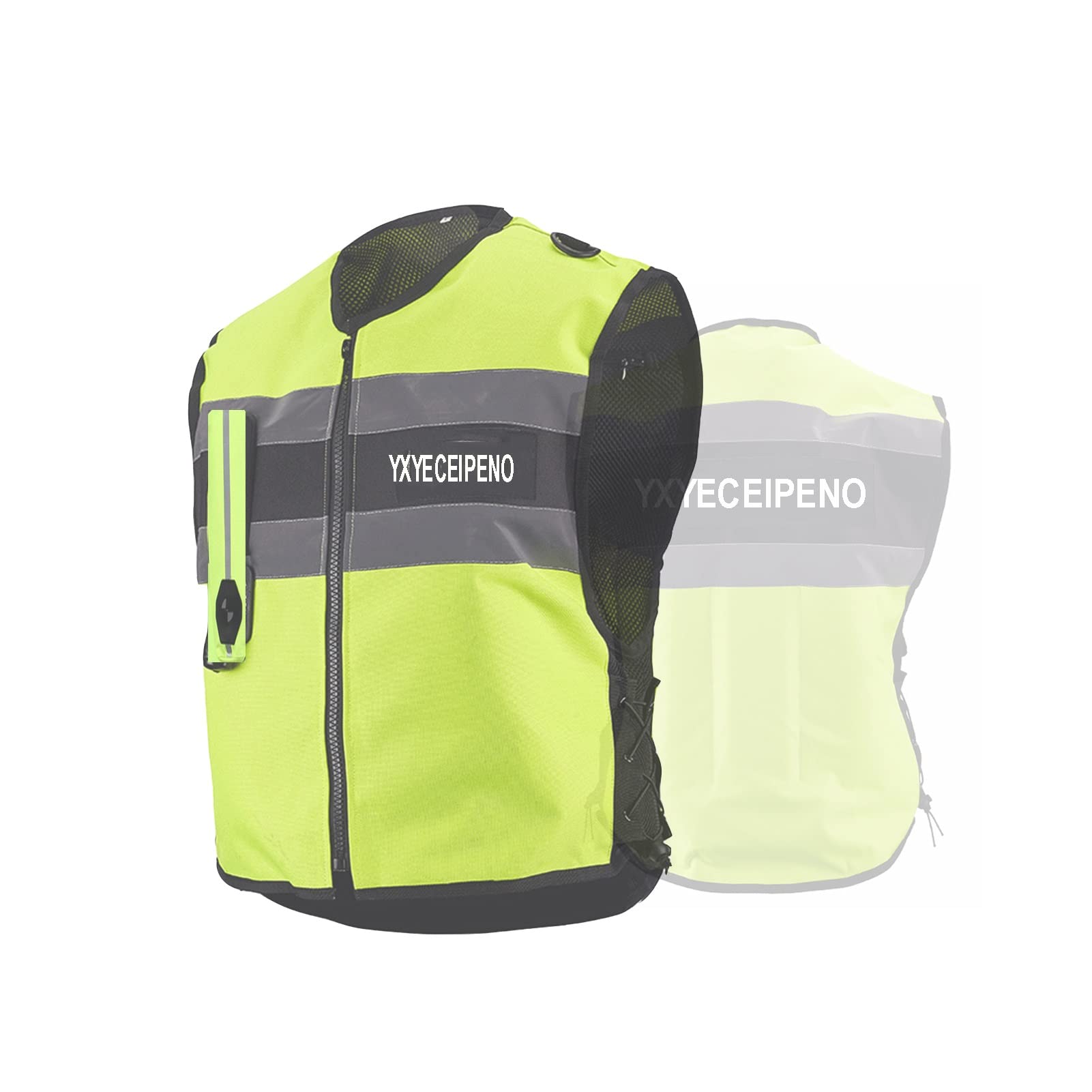 High Visibility Breathable Mesh Motorcycle Vest for Men & Women - XX-Large Green - Professional Airbag System - Ideal for Summer Riding & Motorcycle Safety Gear
