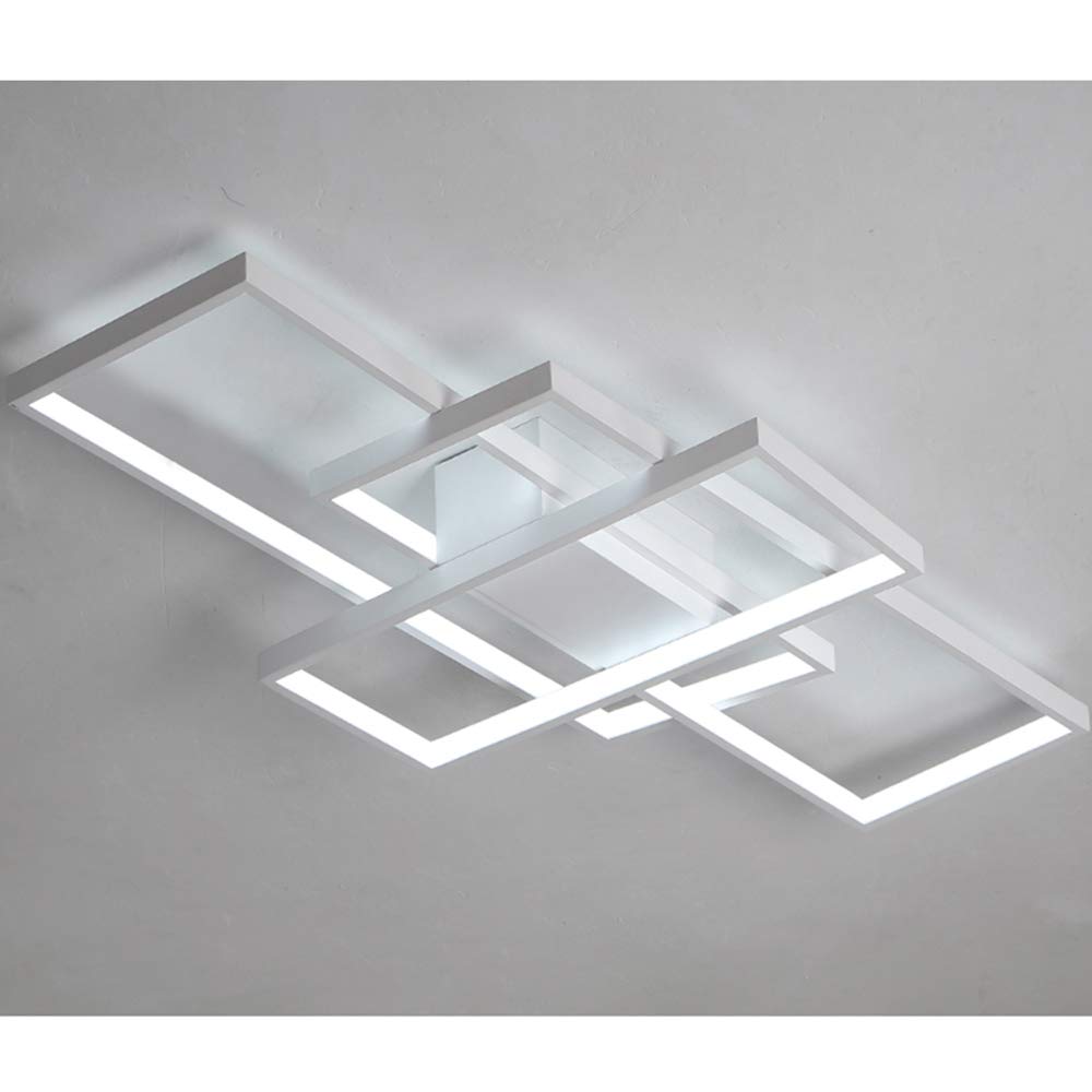 Dimmable LED Ceiling Light with Remote Control - Modern Flush Mount Acrylic Chandelier for Living Room, Kitchen Island, Dining Room, Bedroom & Bathroom | Energy-Efficient Home Lighting Solution for Stylish Interior Decor