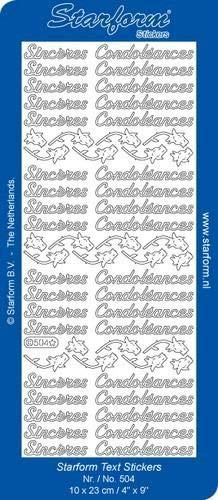 Ecstasy Crafts Sympathy Condolence Stickers - Black - Perfect for Funeral Arrangements, Memorial Cards & Grief Support Gifts