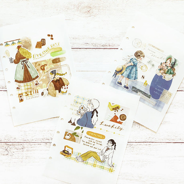 Amie Sweet Girl Flake Sticker - Cute Kawaii Decals for Scrapbooking, Journals, Laptops & DIY Crafts