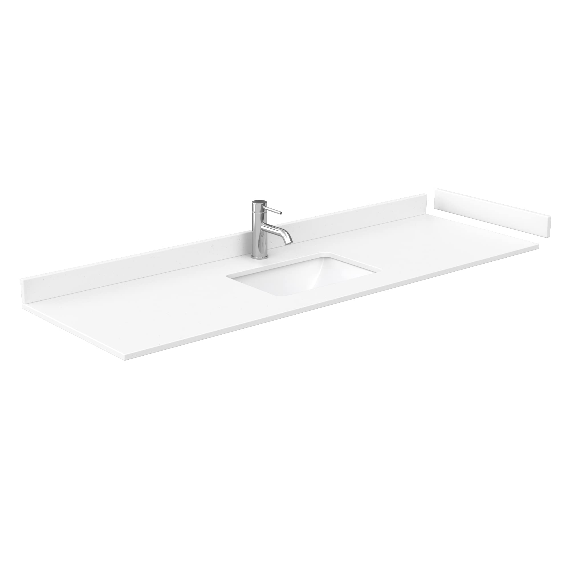 Wyndham Collection Miranda 66 Inch Single Bathroom Vanity with White Cultured Marble Countertop & Undermount Sink - Green Finish, Matte Black Trim, Includes 58 Inch Mirror | Perfect for Modern Bathroom Renovations & Home Upgrades