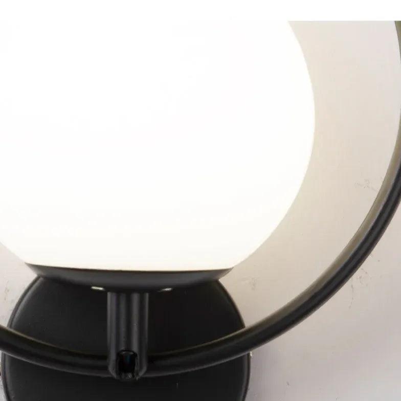 Modern LED Wall Sconce Lights for Bedroom - Dimmable Glass Ring Design Lighting Fixture - Perfect for Bedside, Hallway, and Living Room Ambient Lighting
