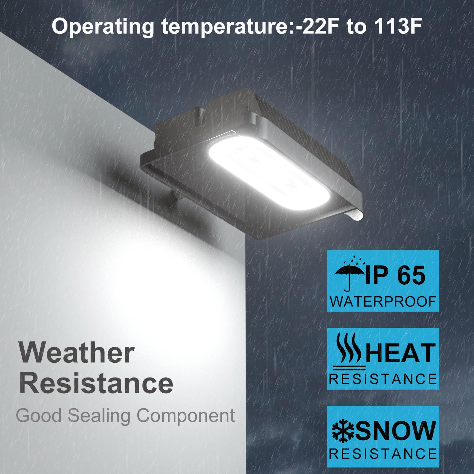 150W LED Flood Light Outdoor Waterproof - Dusk to Dawn Photocell Sensor, Adjustable Knuckle Mount - Perfect for Backyard, Garden, Garage, and Security Lighting