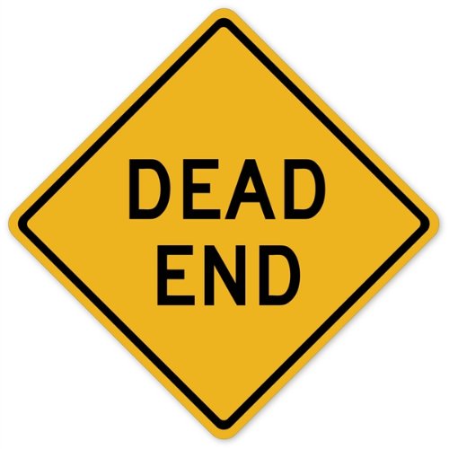 Peel & Stick Dead End Street Sign Wall Decals - 12x12 Inch Removable Vinyl Stickers for Room Decor, Office, or Classroom - Perfect for Traffic Theme Parties and Kids' Bedrooms