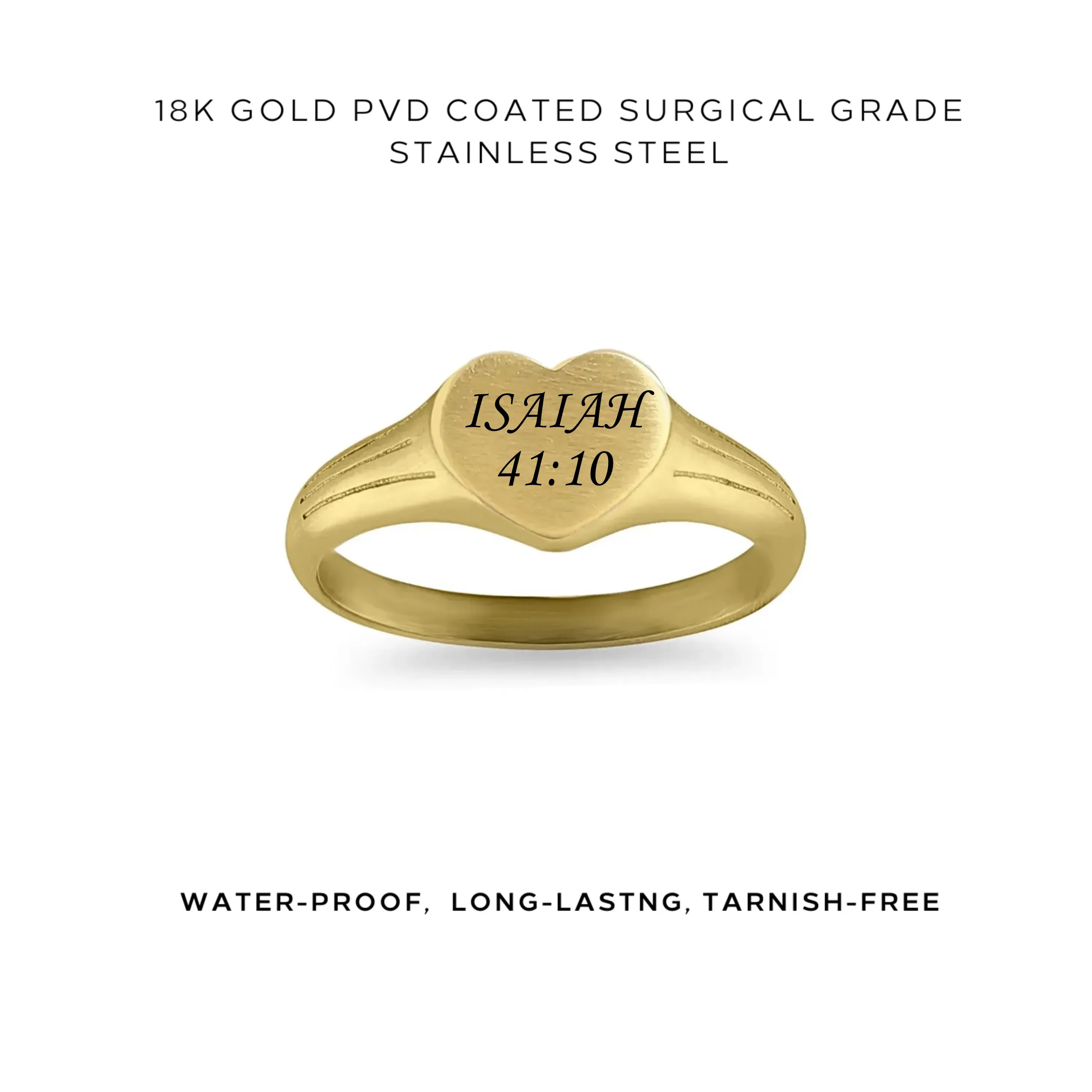 Heart Signet Engraved Ring - Personalized Initial Ring for Women - Sterling Silver or Gold Plated - Perfect for Valentine's Day, Anniversary & Romantic Gifts - $35.00