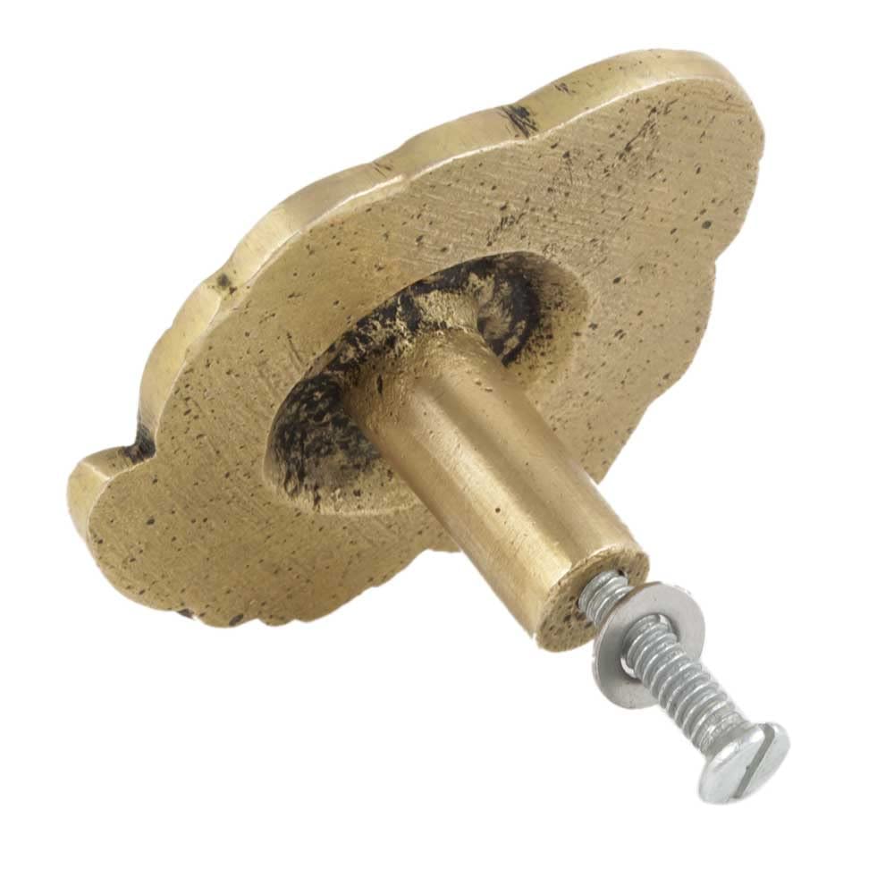 8 Pack Brass Gold Cabbage Drawer Knobs - Kitchen Cabinet & Nursery Decor