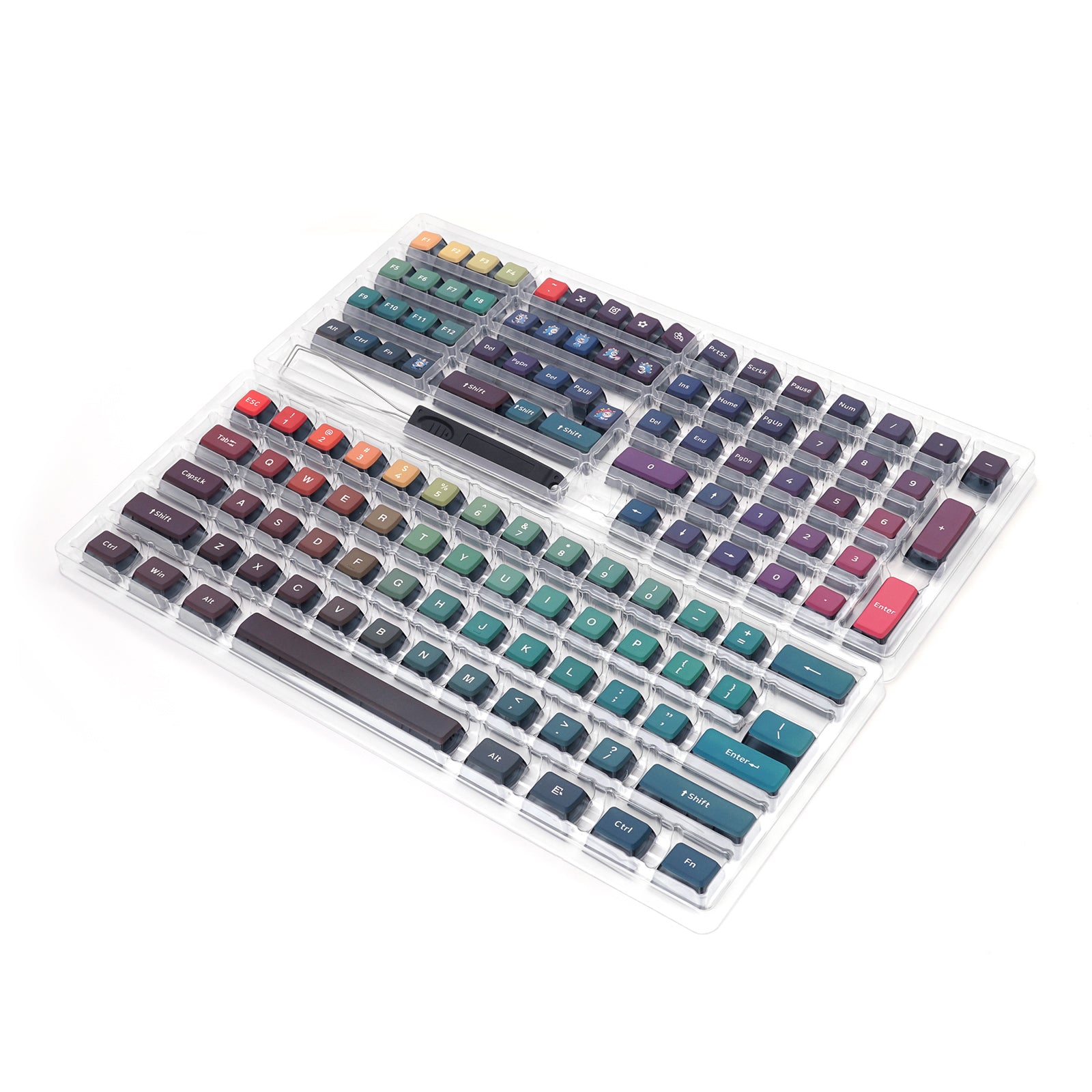 YUNZII Custom Neon Keycap Set - 104 PCS RGB Backlit Mechanical Keyboard Keycaps for Gaming & Typing - Perfect for PC, Mac, Laptop & Custom Keyboard Builds