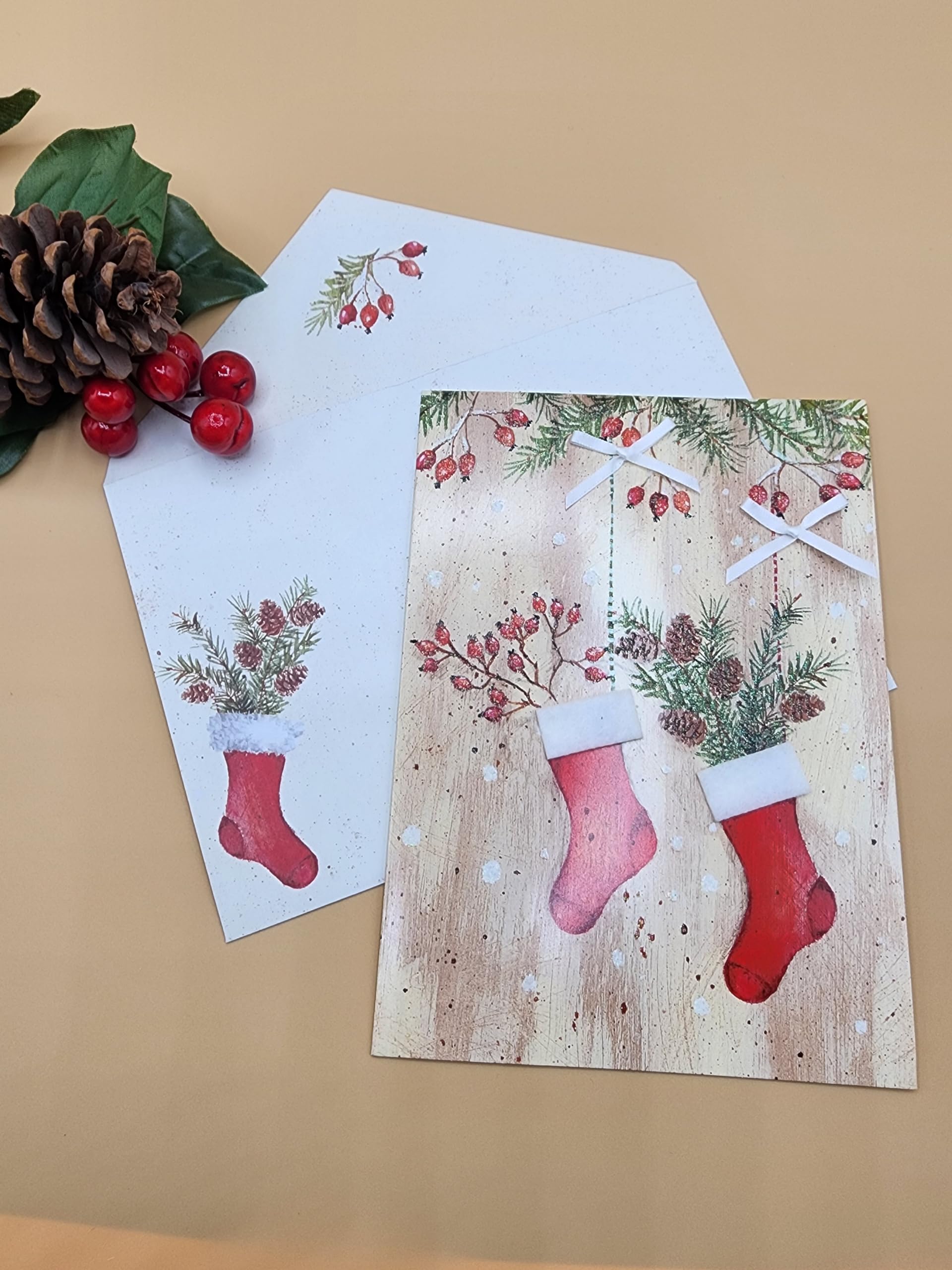 Glitter Embellishment Long Greeting Cards for Performing Arts - Elegant Stationery Paper for Birthday, Thank You, and Special Occasions