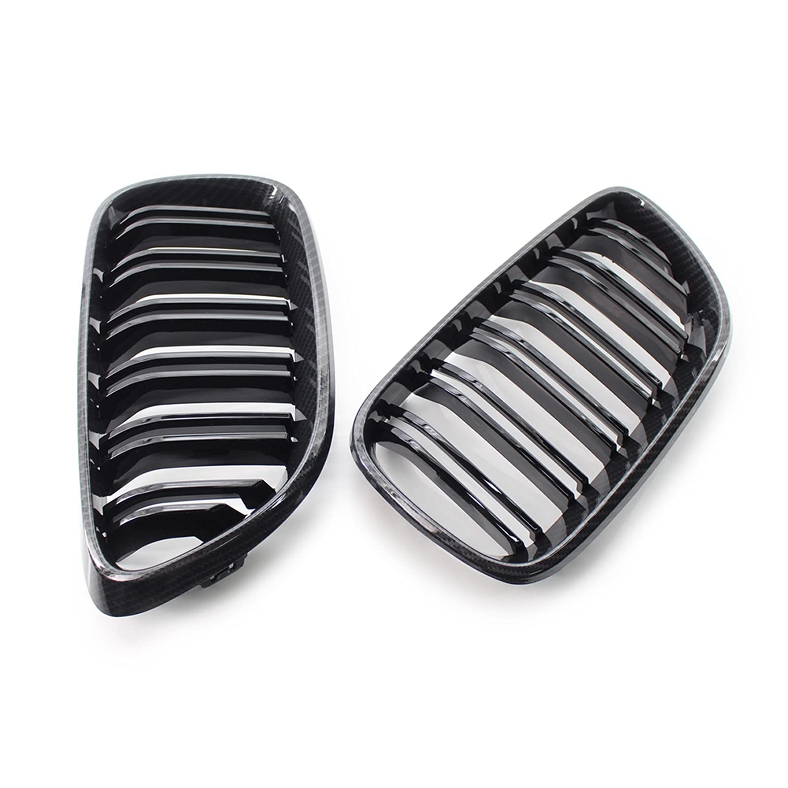 Carbon Fiber Front Kidney Grille for BMW E90 E91 E60 E70 E71 F10 F30 F35 F25 F26 F22 F23 F87 - Racing Style Front Bumper Grille Pair - Perfect for Car Upgrades & Performance Enhancement