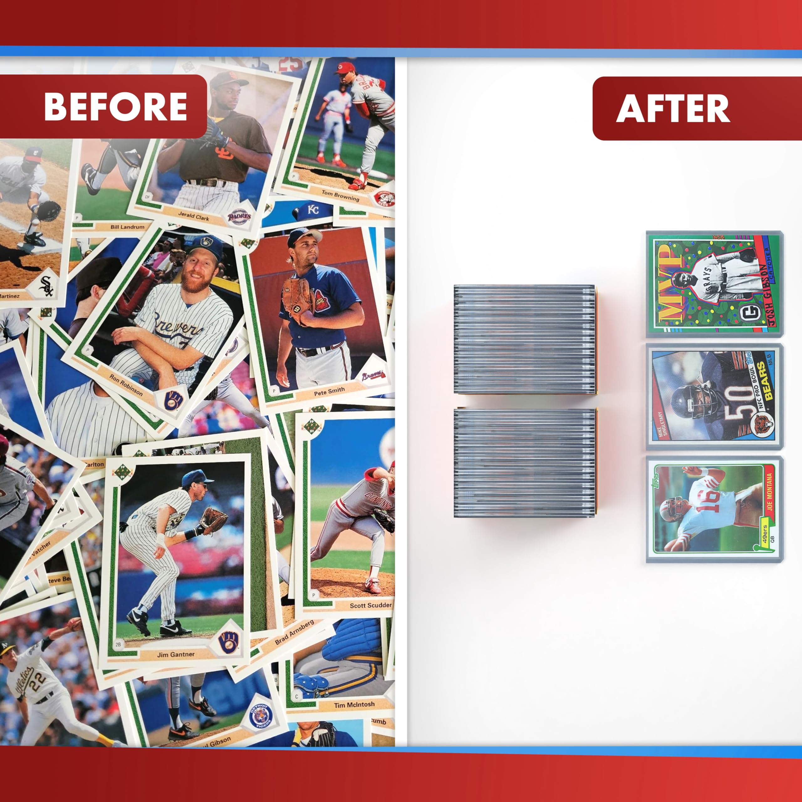 Premium 60pt 3x4 Inch Trading Card Toploaders - 500 Count Crystal Clear Hard Plastic Sleeves for Baseball, Sports & Collectible Cards Protection - Perfect for Card Grading, Storage & Display
