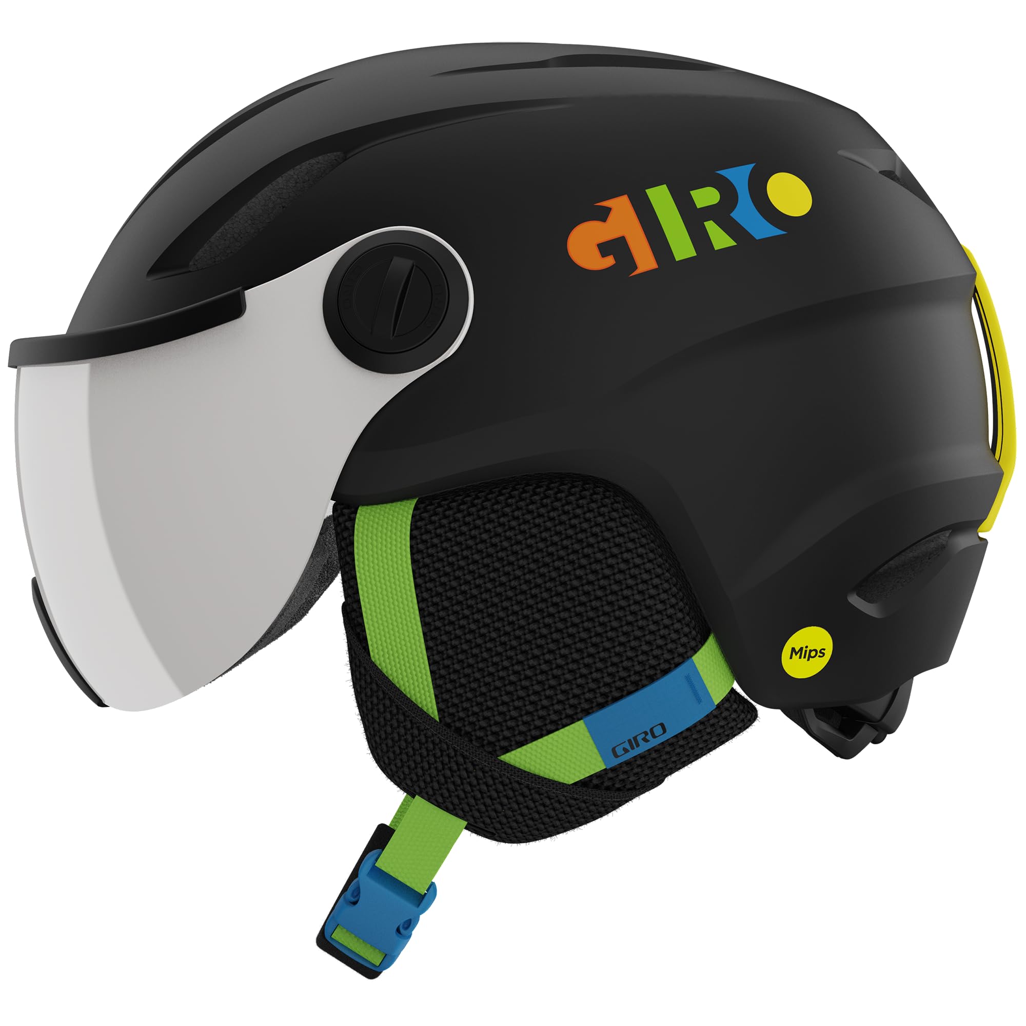 Giro Buzz MIPS Kids Ski Helmet - Youth Snowboard Helmet with Built-in Goggle Shield for Boys & Girls | Winter Sports Safety Gear for Skiing & Snowboarding