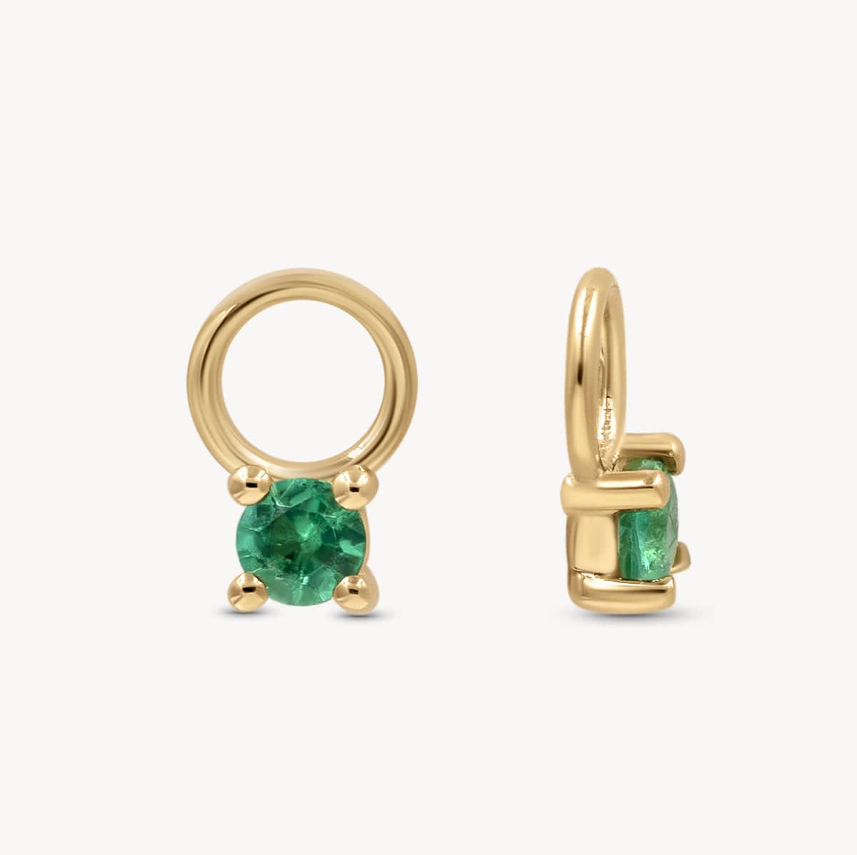 Mini Birthstone Huggie Charms - Dainty Sterling Silver Earrings for Women | Perfect for Everyday Wear, Gifts & Special Occasions
