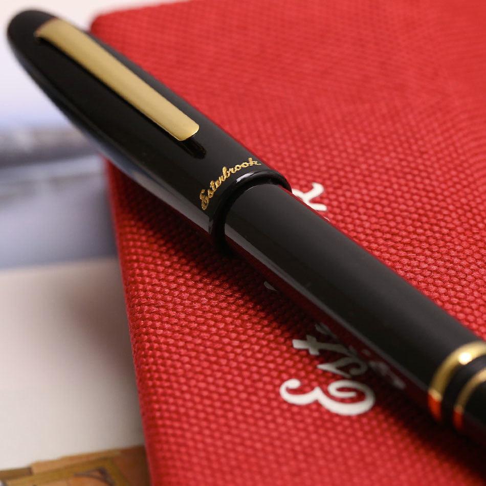 Esterbrook Estie Rollerball Pen - Premium Ebony Wood with Gold Trim - Perfect for Office, Journaling & Gift Giving