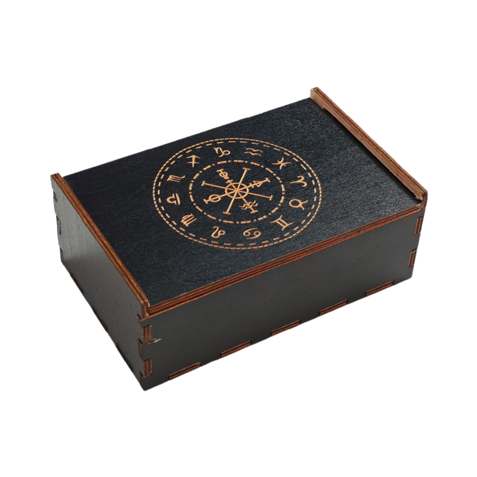 Wooden Tarot Card Storage Box - Astrology & Fortune Telling Case for Game Cards, Witches' Supplies & Divination Tools | Perfect for Tarot Reading, Witchcraft Altar & Mystic Decor