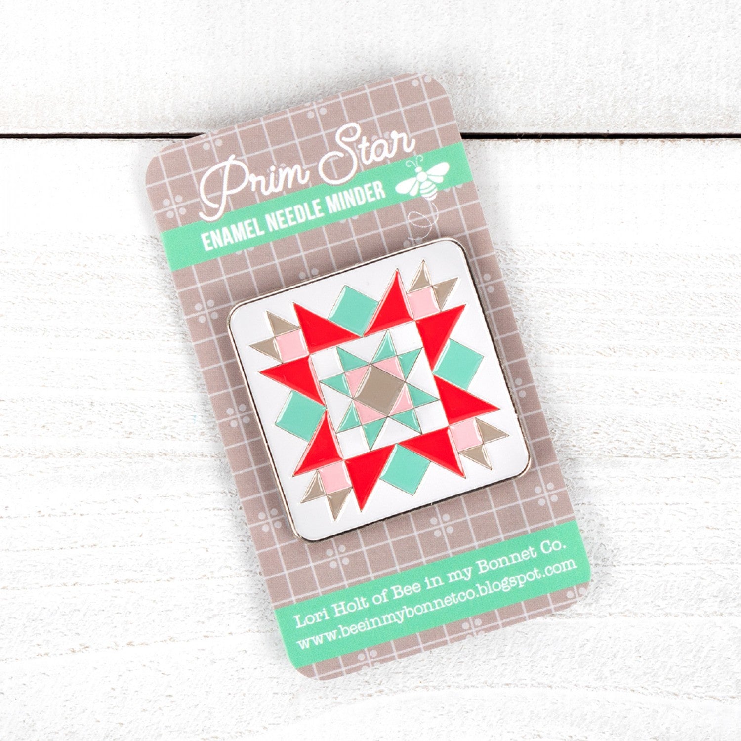 Lori Holt Prim Star Needle Minder - Magnetic Needle Holder for Cross Stitch, Embroidery & Sewing Projects | Perfect for Crafters & Quilters