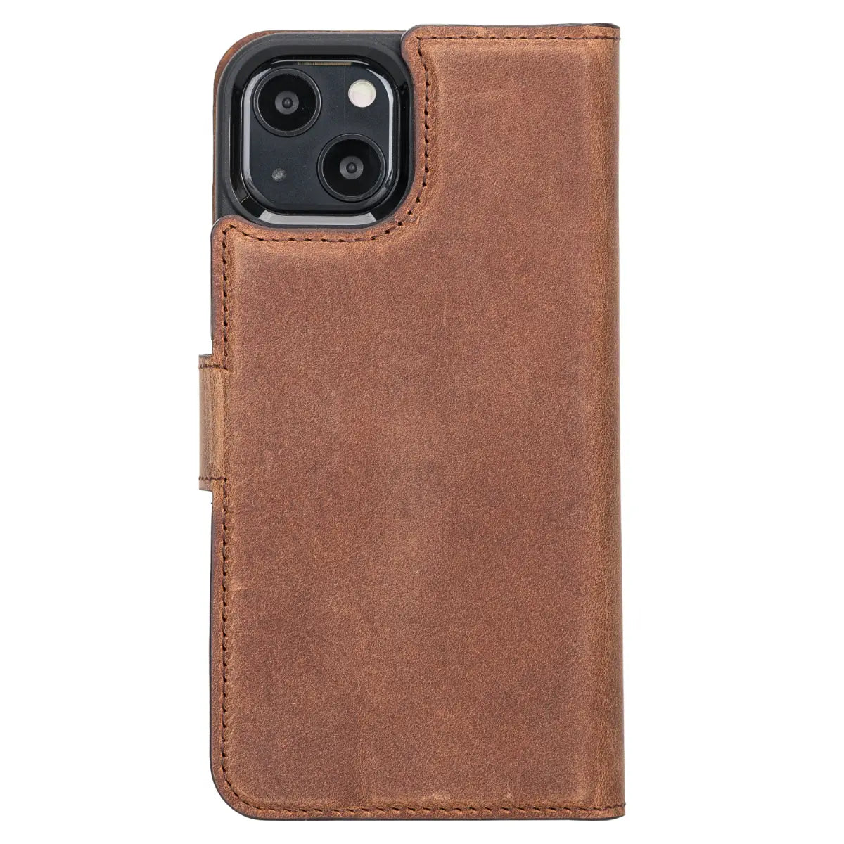 Vintage Distressed Brown Leather Wallet Case for iPhone 13 - Slim Protective Phone Cover with Card Slots | Perfect for Everyday Use, Travel & Business (iPhone 13/6.1