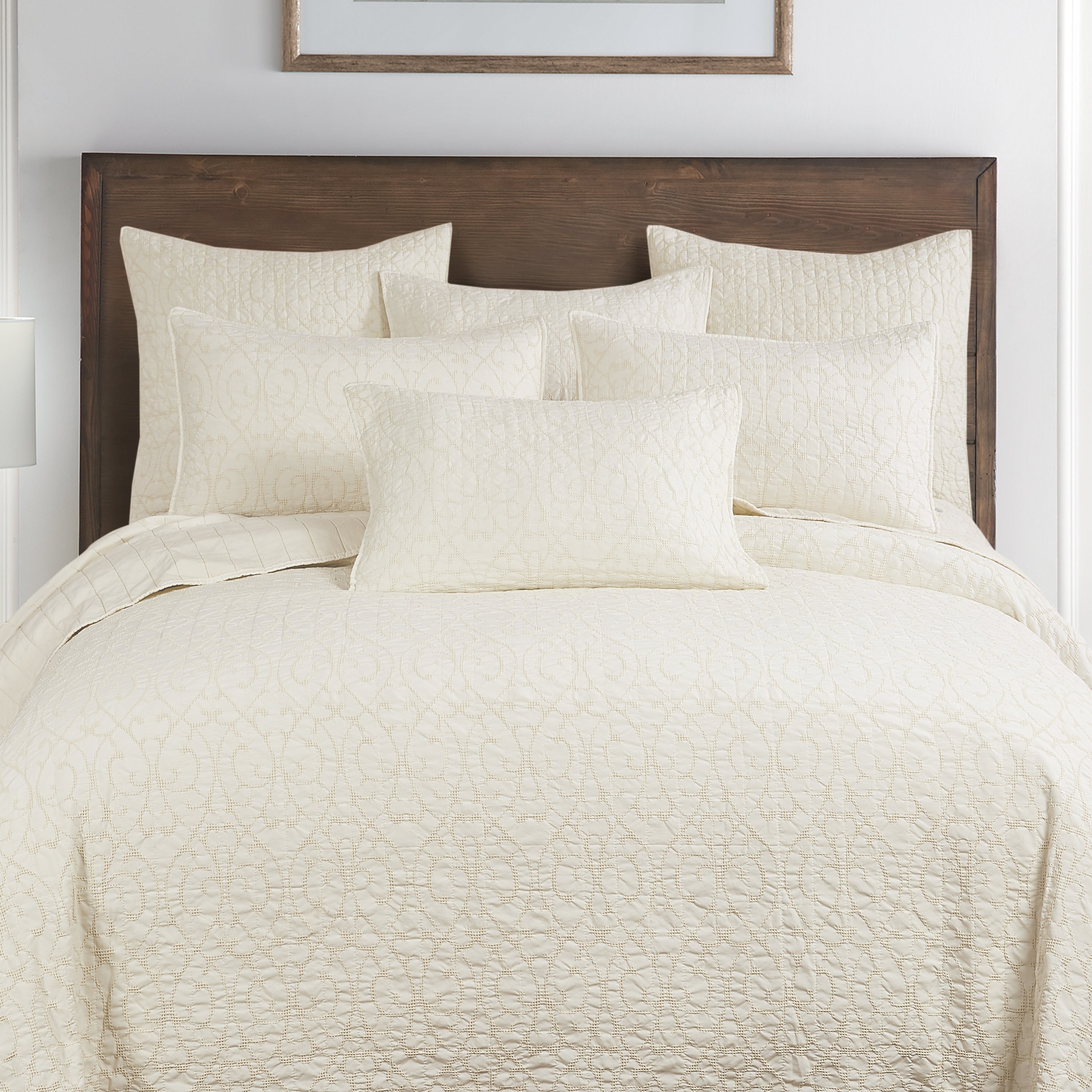 Beckett Cream Bedspread Set - Queen Size Luxury Cotton Bedding - Perfect for Master Bedroom, Guest Room & Cozy Home Decor