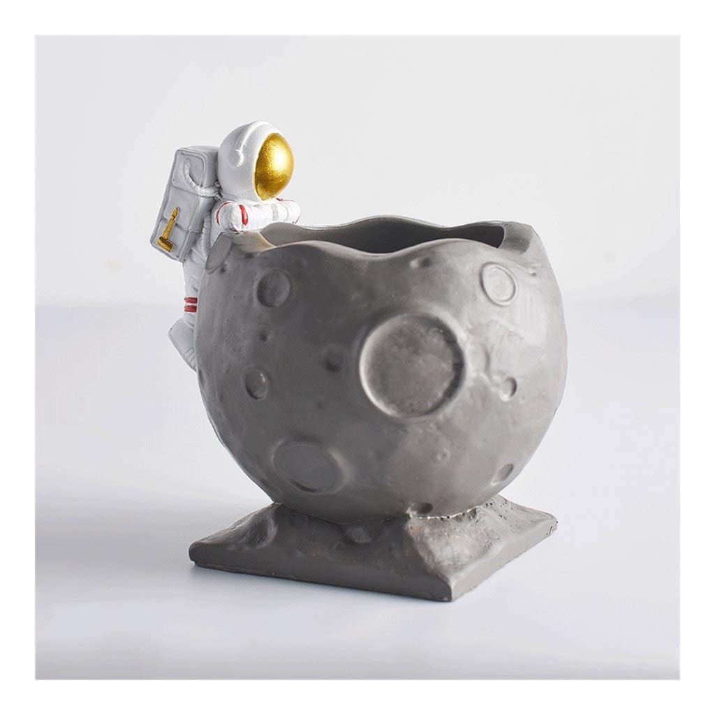 Astronaut-Themed Resin Pen & Pencil Holder with Phone Stand - Cute Desk Organizer for Office, School & Home - Unique Gift for Men & Women (Color: Pen Holder E) - Perfect for Workspace, Study Desk & Gift Giving