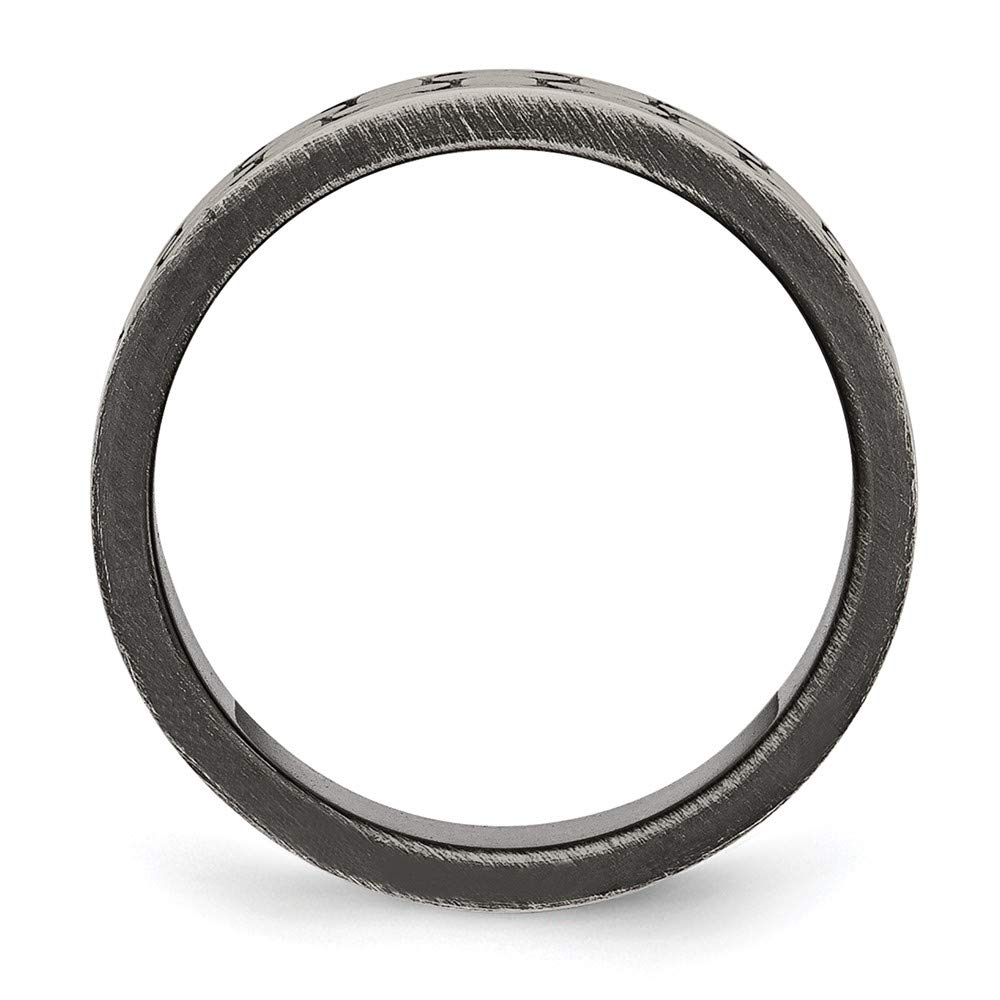 Antiqued Brushed Stainless Steel Textured Ring for Women - Elegant Fine Jewelry Gift for Her - Perfect for Anniversaries, Birthdays & Special Occasions