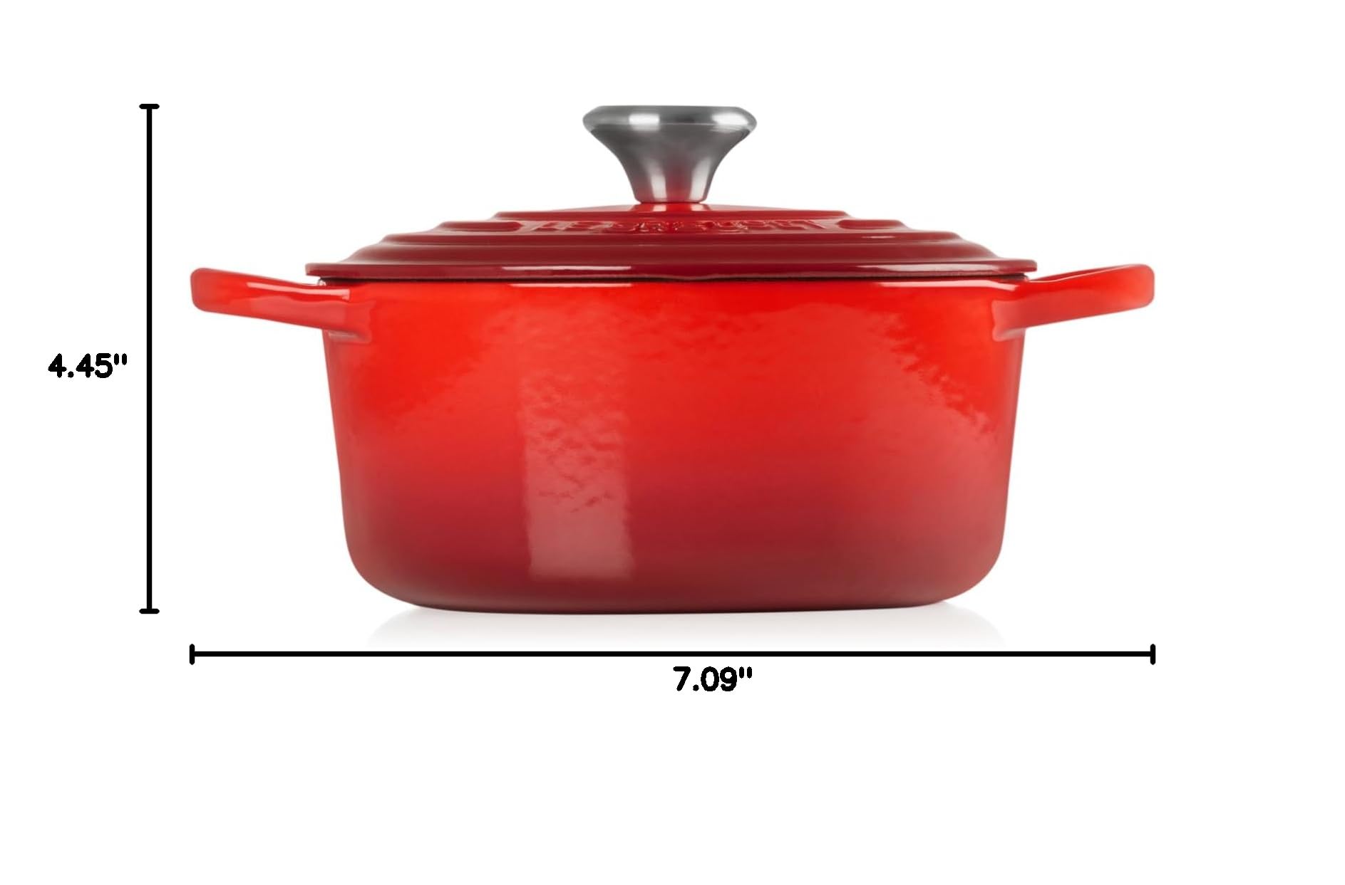 Le Creuset 2 Quart Enameled Cast Iron Dutch Oven - Signature Round Cookware, Cherry Red | Perfect for Soups, Stews & Baking Bread