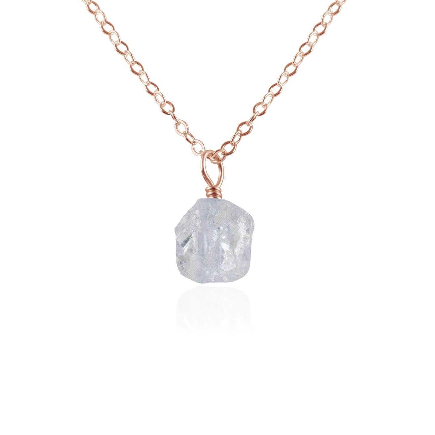 Natural Raw Crystal Quartz Pendant Necklace - Healing Stone Jewelry for Women, Men | Spiritual Protection, Energy Cleansing | Perfect for Meditation, Yoga & Everyday Wear