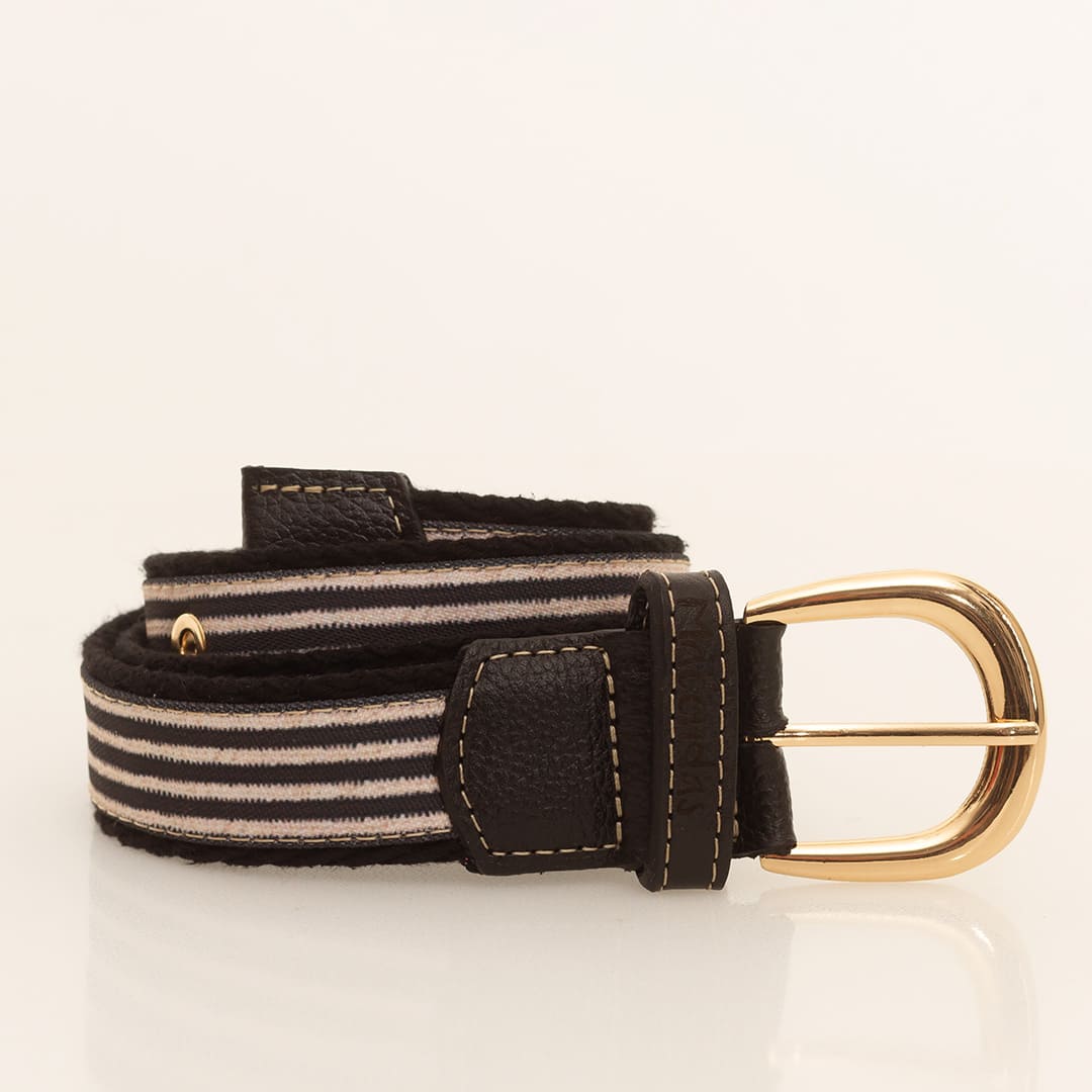 Koguis Black Leather and Rope Belt - Handmade Macondas - Perfect for Boho, Hippie, and Festival Outfits