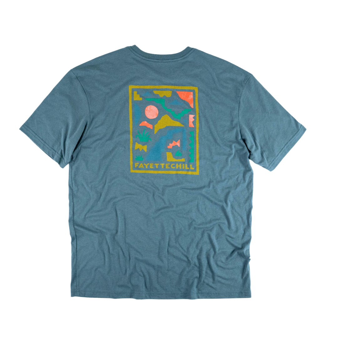 Abstract Ozark Short Sleeve T-Shirt - Stylish Graphic Tee for Men & Women - Perfect for Casual Wear, Outdoor Adventures & Travel