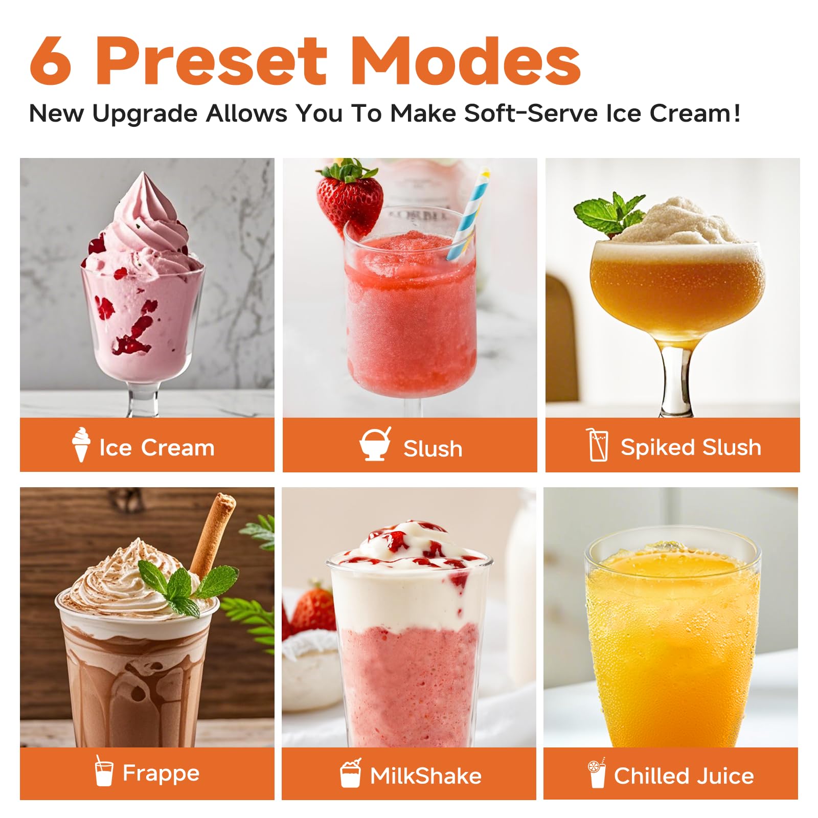 Commercial Slushie Machine for Home & Business - 88oz Frozen Drink Maker with 6 Preset Programs - Perfect for Slushies, Margaritas, Smoothies, Frappés & Milkshakes - Auto-Cleaning Soft Serve Ice Cream Machine - Ideal for Parties, Cafes & Summer Refreshments