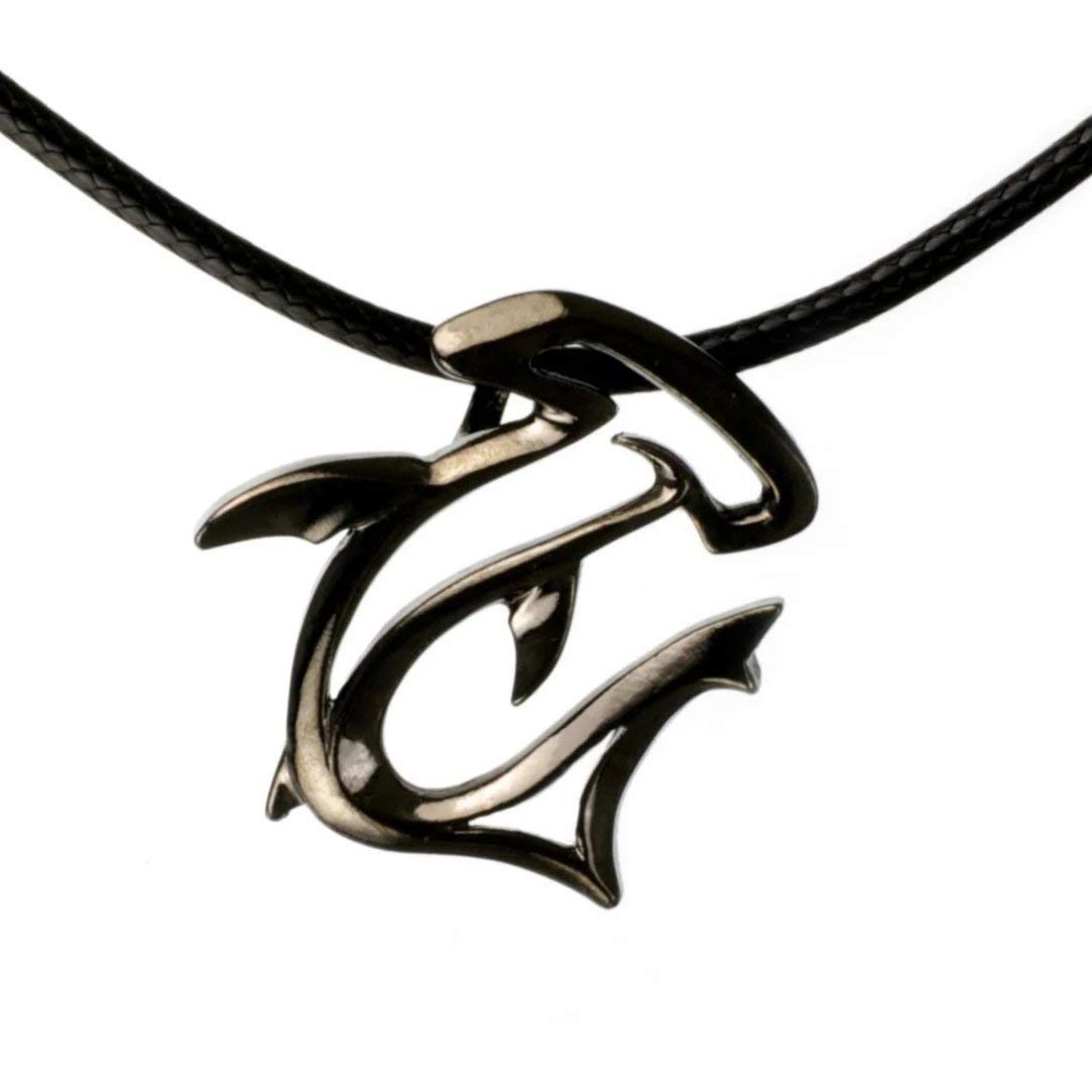 Stylish Hematite Shark Necklace for Men & Women - Black Shark Pendant Jewelry, Unique Gifts for Shark Lovers & Scuba Divers - Perfect for Beach Parties, Ocean-Themed Events & Everyday Wear