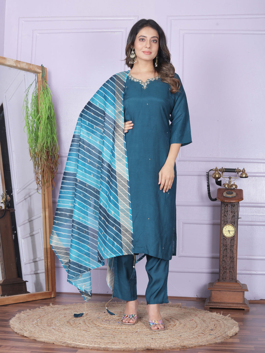 Elegant Blue Designer Party Wear Pant Suit with Hand Embroidery - Perfect for Weddings, Cocktail Parties & Special Occasions