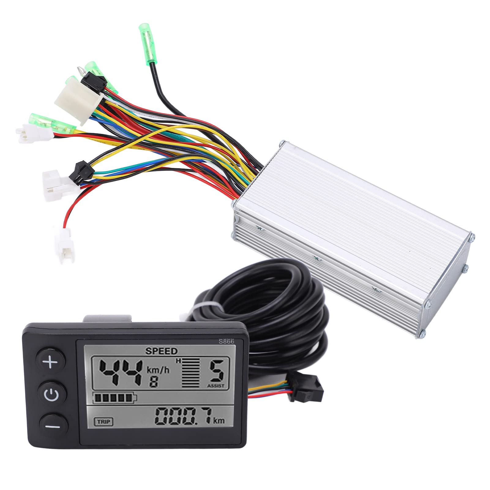 36V 48V Electric Bike Controller with Heat Overload Protection - 22A High Power E-Bike Speed Controller Kit with Excellent Heat Dissipation - Perfect for Commuting, Mountain Biking & DIY E-Bike Upgrades
