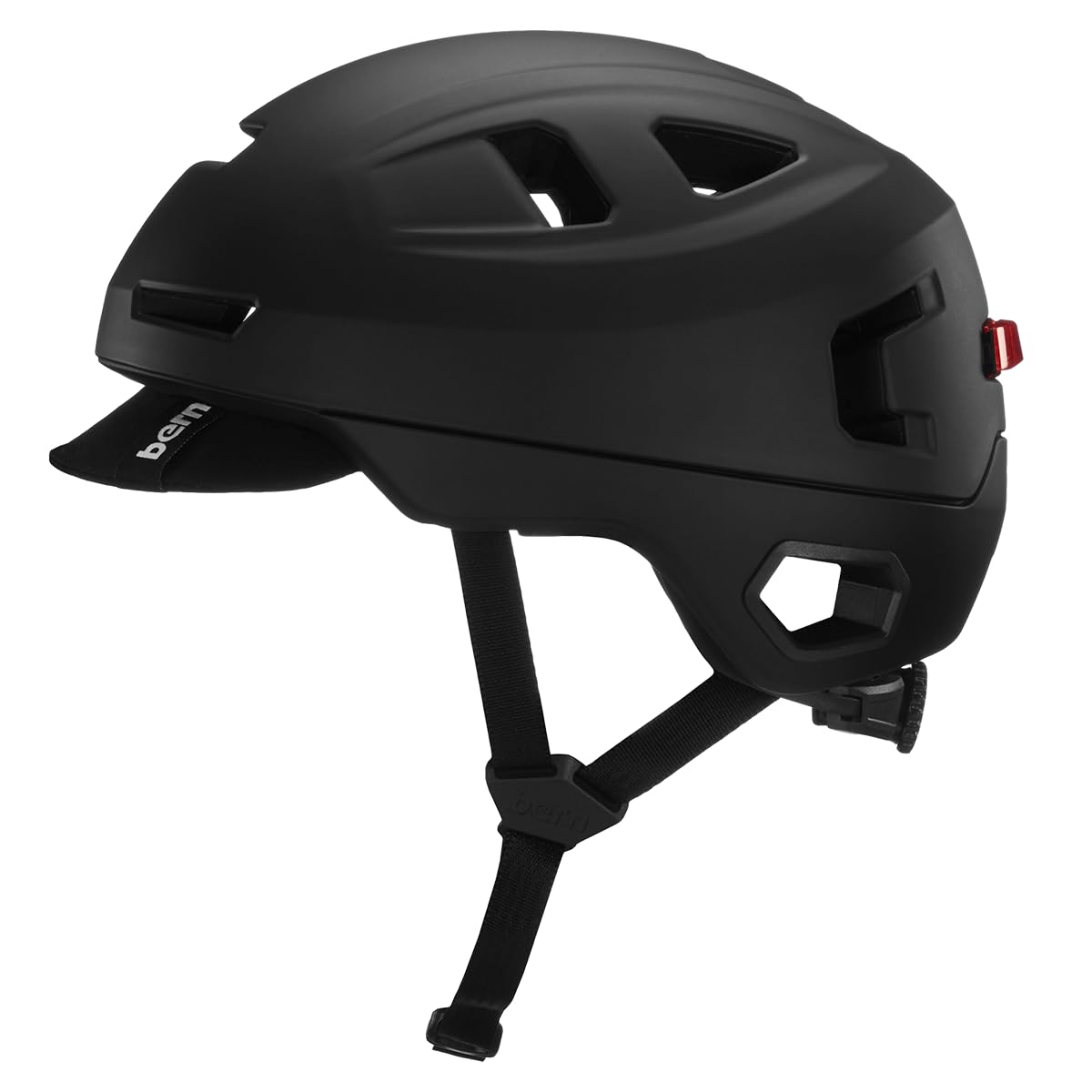 Bern Hudson Commuter Bike Helmet with MIPS Technology - Certified for E-Bikes & Cycling Safety - Integrated LED Rear Light & U-Lock Compatible - Perfect for Urban Commuting & Electric Bike Riders