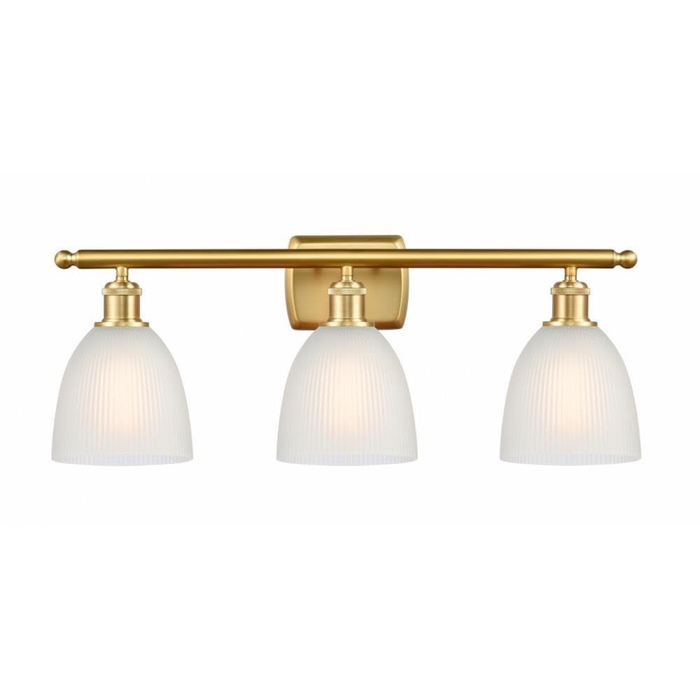 Innovations Lighting 516-3W-SG-G381 Castile 3-Light Bathroom Vanity Fixture - Modern LED Vanity Light for Bathroom, Dressing Room & Makeup Area