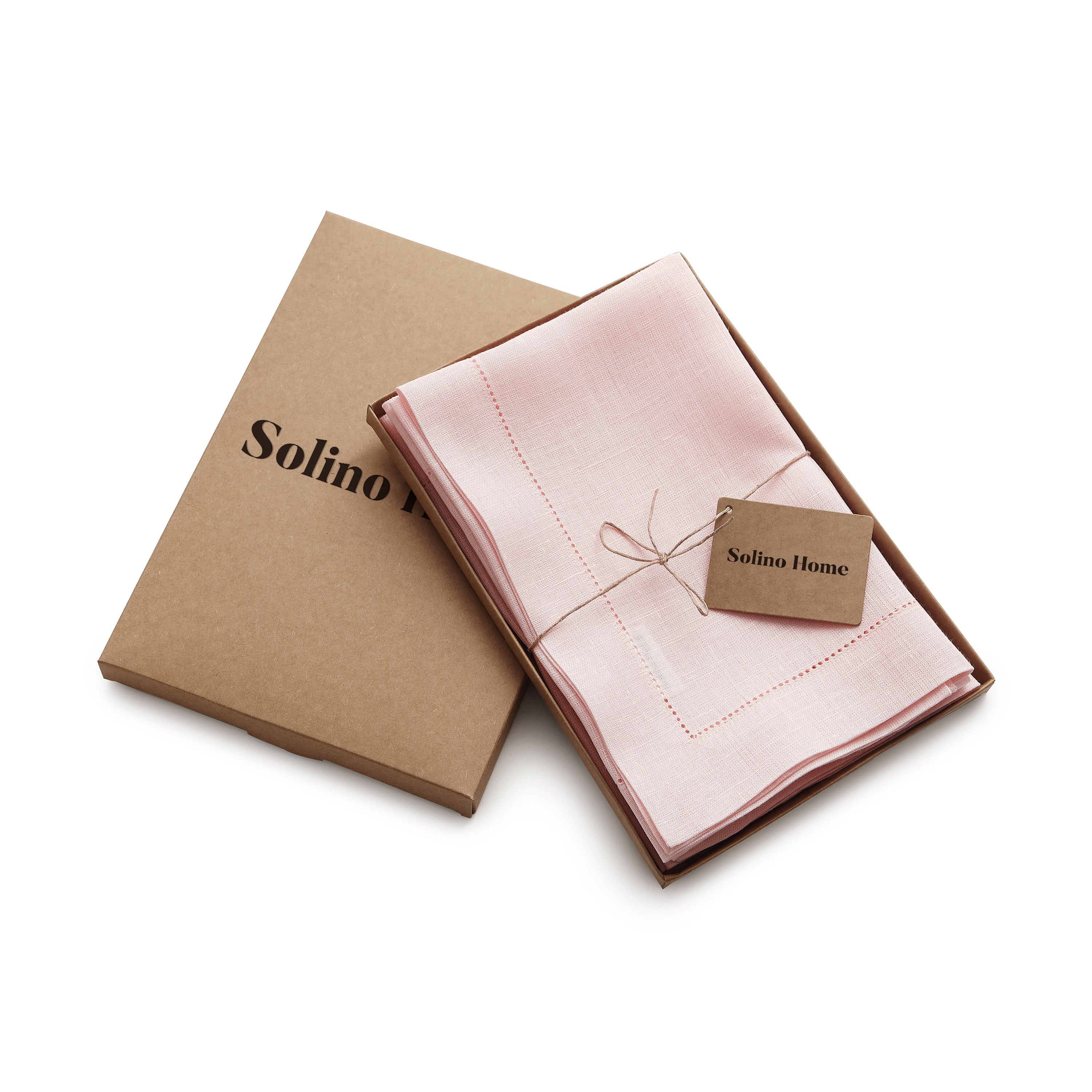 Premium Classic Hemstitch Napkins - 100% Cotton Linen Dinner Napkins for Formal Dining, Weddings & Special Occasions