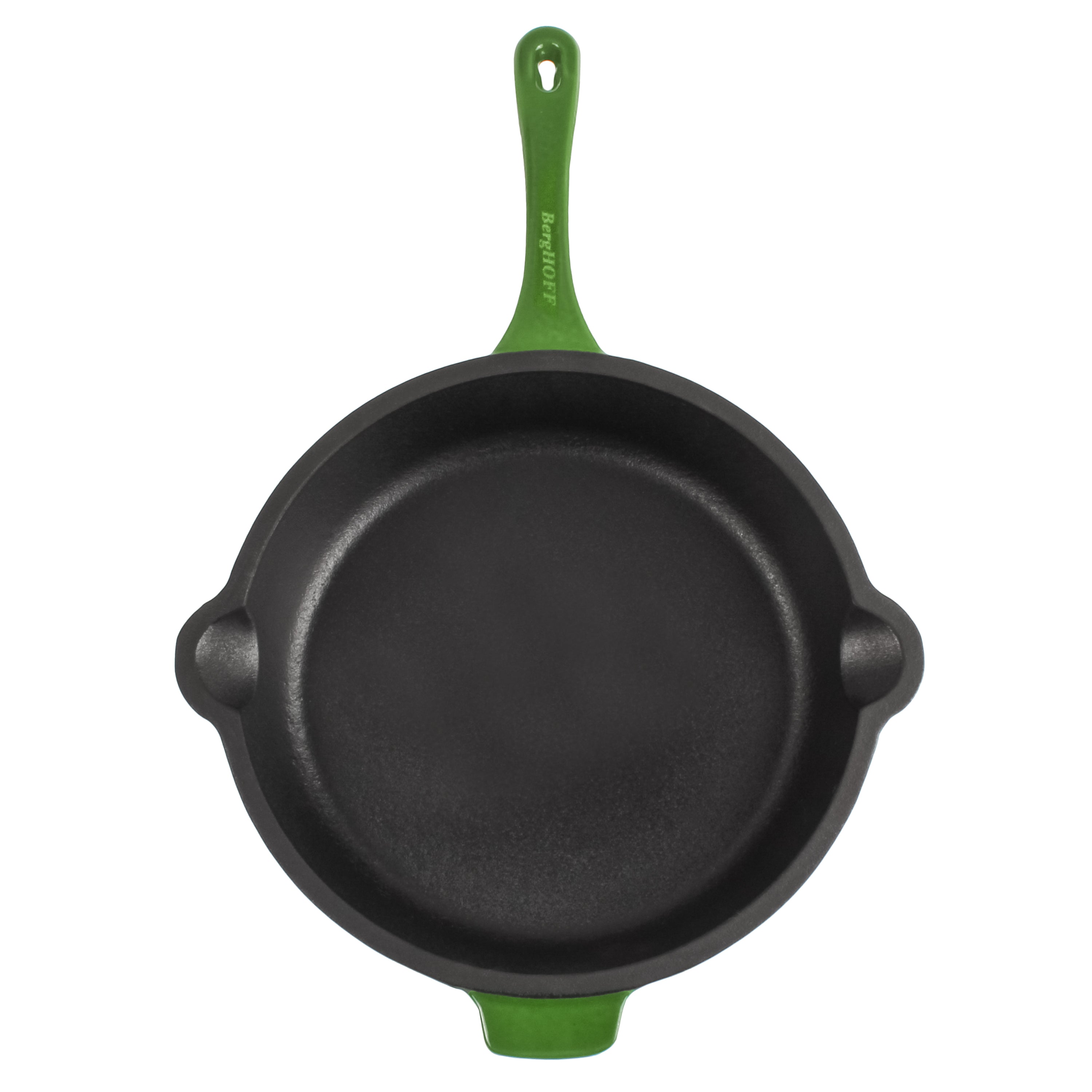 BergHOFF Neo 5-Piece Cast Iron Oval Dutch Oven Set with 10-Inch Fry Pan, 5-Quart & 8-Quart, Green - Perfect for Braising, Roasting, and Slow Cooking at Home or Camping