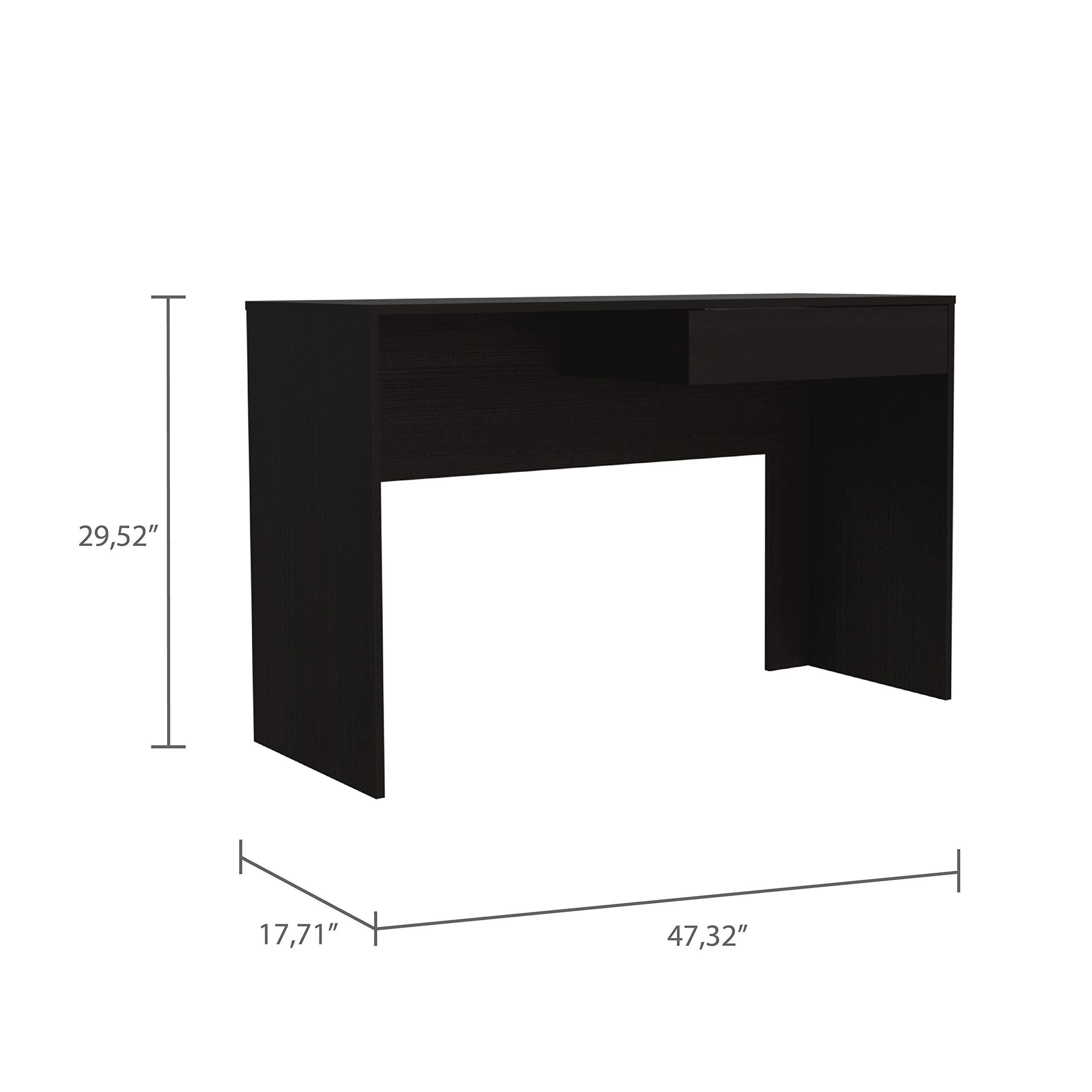 Black Tampa Writing Desk with Drawer - Home Office & Study Furniture