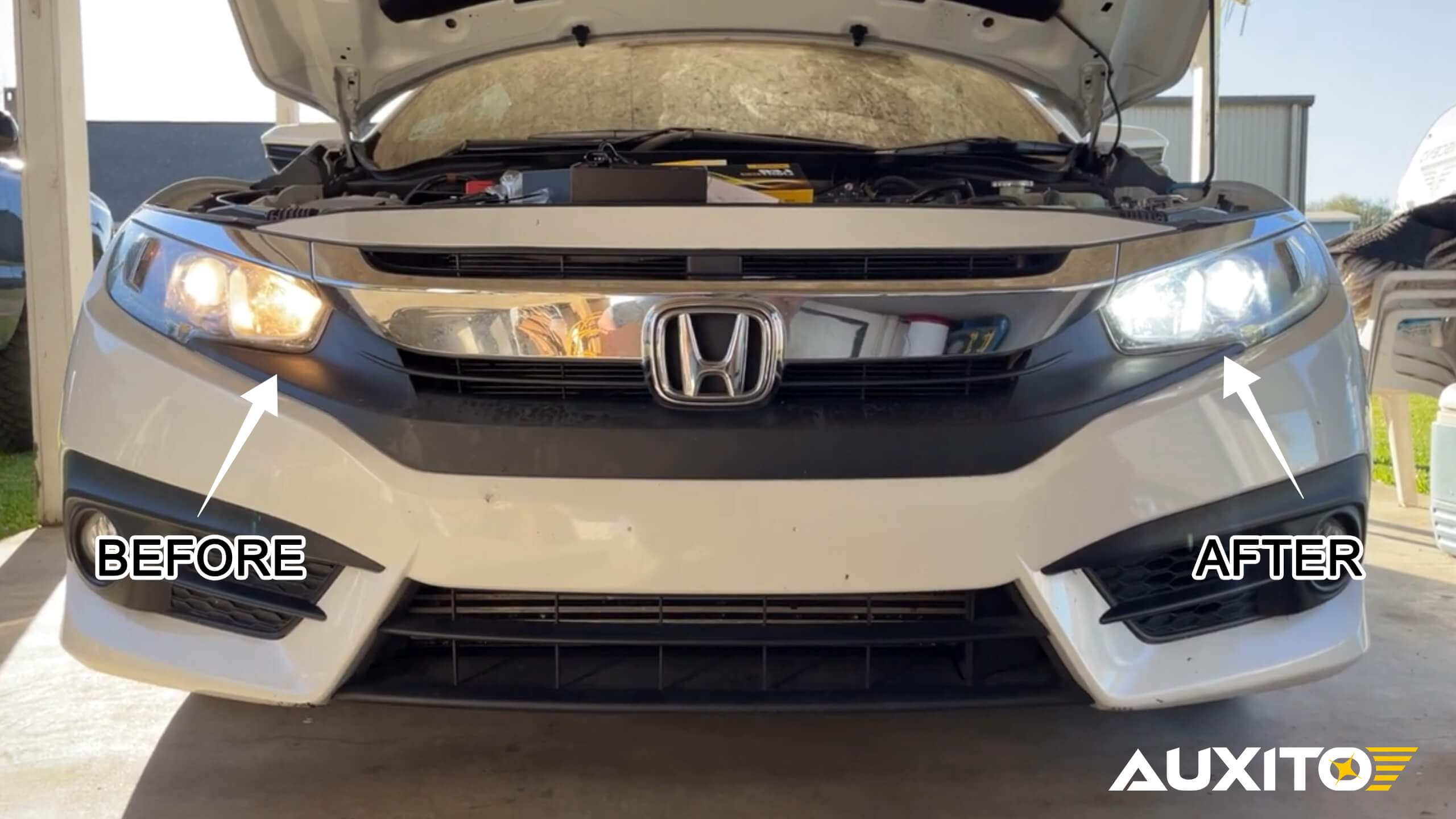 2004-2013 Honda Civic Headlight Bulb - Low Beam Replacement - H11 Halogen Bulb - Bright White Light - Perfect for Night Driving and Foggy Conditions