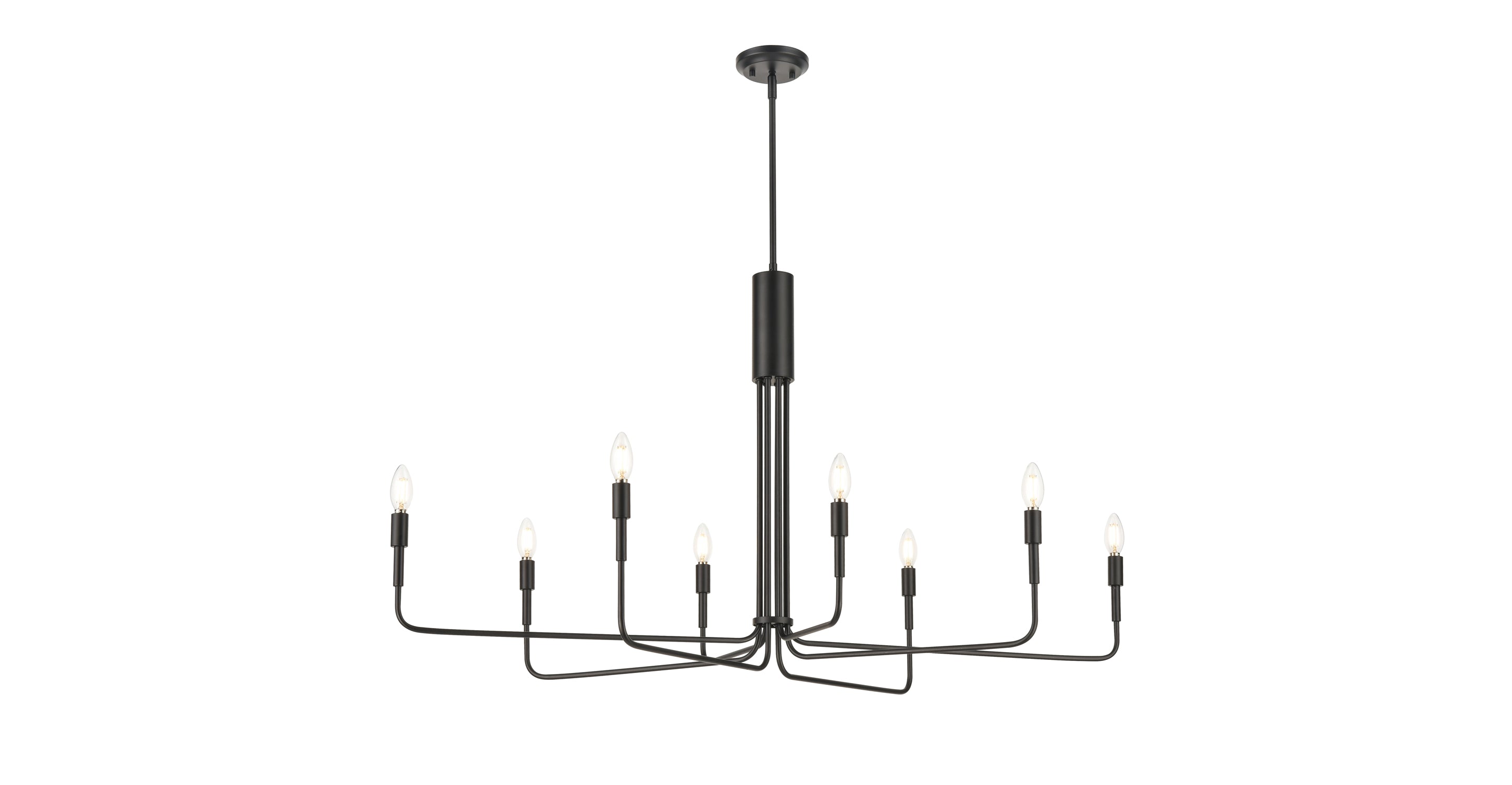 Bella 8-Light Modern Chandelier - Elegant Crystal Ceiling Light Fixture for Dining Room, Living Room & Bedroom Decor