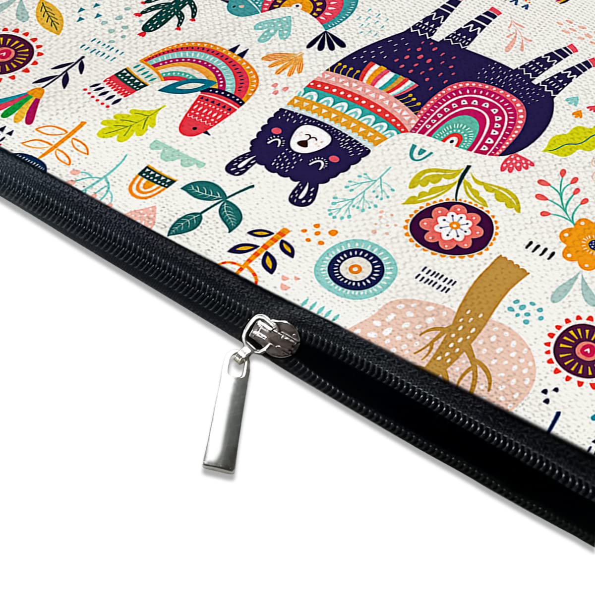 Waterproof Canvas Makeup Bag for Women - Cute Funny Cosmetic Pouch with Zipper for Travel & Purse | Alpaca Design Toiletry Organizer | Perfect for Daily Use, Gym, Vacation & Gift Giving