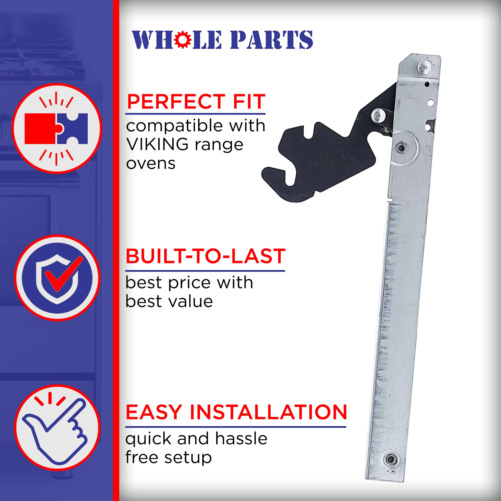 Replacement Oven Door Hinge (Mansfield Green) Part #006070-000 - Compatible with Viking Ovens & Ranges - Non-OEM Appliance Parts - 2 Year Warranty - Perfect for Kitchen Repairs & Appliance Maintenance