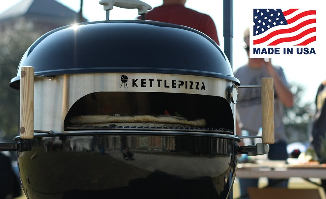 Kettlepizza Pro 22 Kit - Premium Outdoor Pizza Oven for 22.5 Inch Kettle Grills | Includes Prograte, Tombstone & Aluminum Pro Peel | Perfect for Backyard BBQs, Camping & Outdoor Cooking
