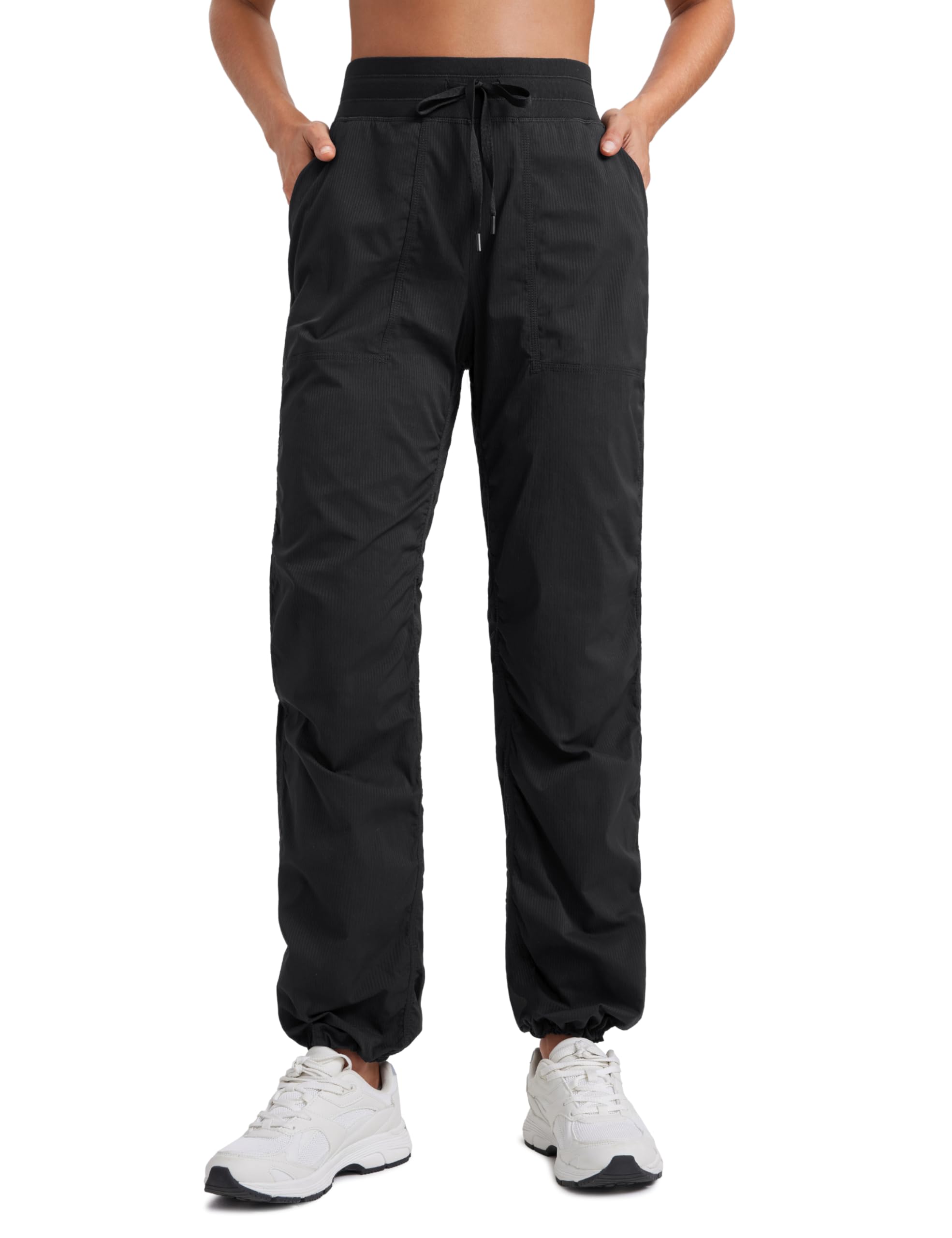 CRZ YOGA Women's Lightweight Workout Pants - High Waisted Straight Leg Athletic Pants with Pockets for Gym, Running & Casual Wear | Stretchy & Breathable Yoga Pants for Women