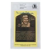 Brooks Robinson Autographed Baltimore Orioles Hall of Fame Plaque Postcard - BAS 105 Certified - Perfect for Baseball Memorabilia Collections & Sports Fan Gifts